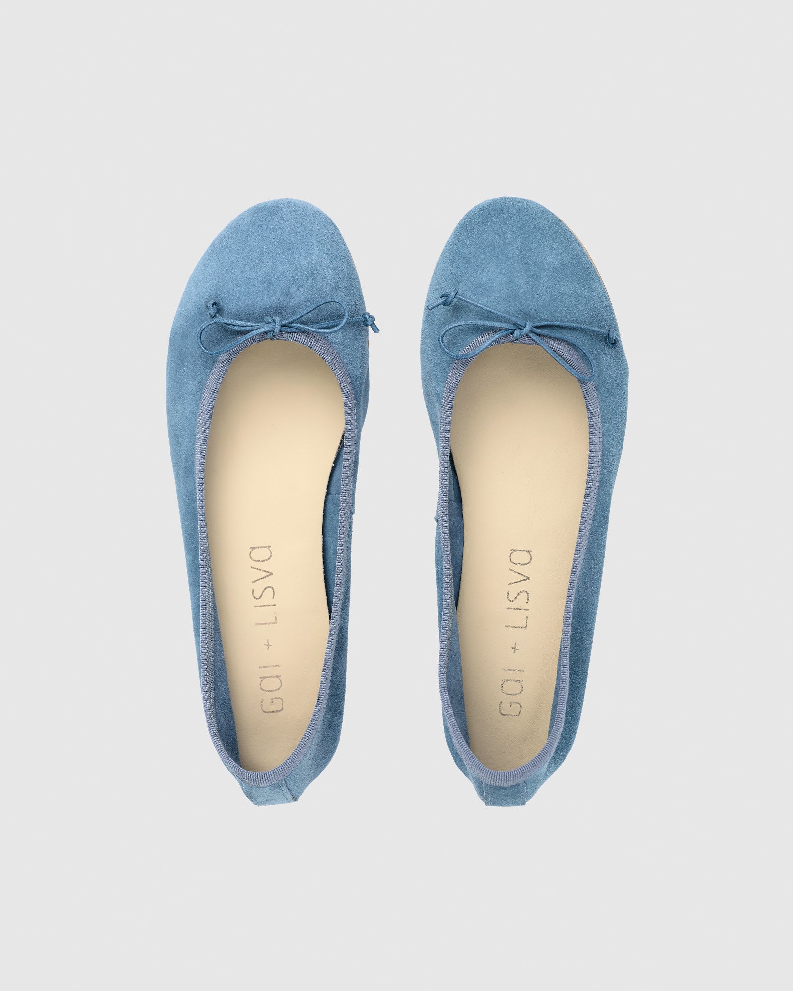 GAI+LISVA Ballerina Accessories Suede Denim Blue