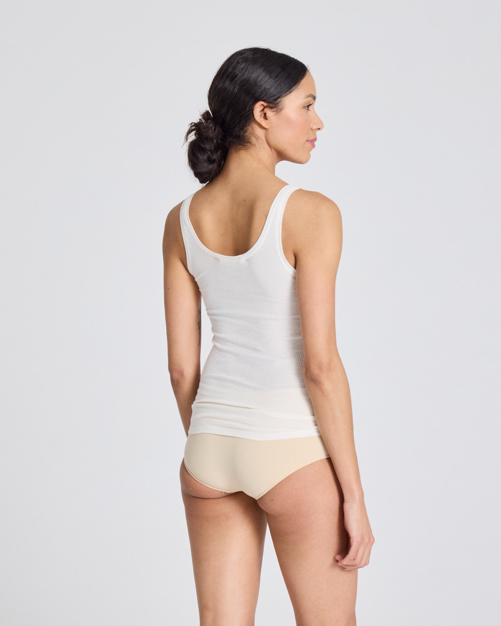 GAI+LISVA Beate Cotton Top 3x2 Rib Knit GOTS Tops & T-shirts 150 Off White