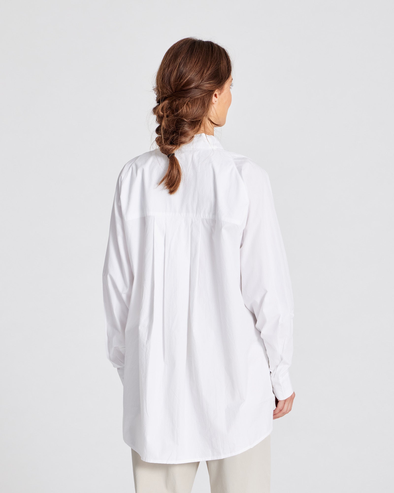 GAI+LISVA Bella Raglan L/S Poplin Long Shirt GOTS 243975 Top 100 White