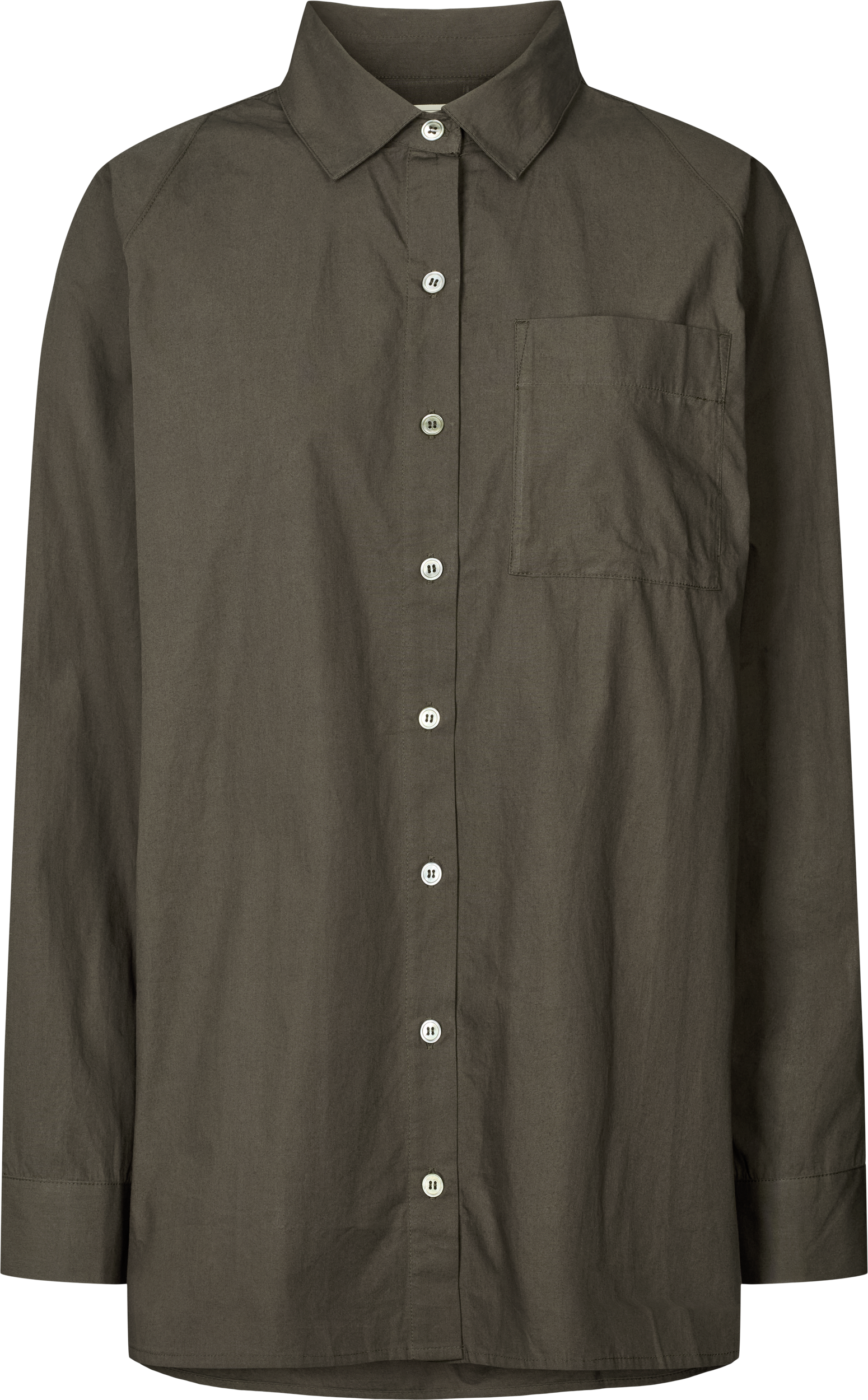 GAI+LISVA Bella Raglan L/S Poplin Long Shirt GOTS 243975 Top 191 Beluga