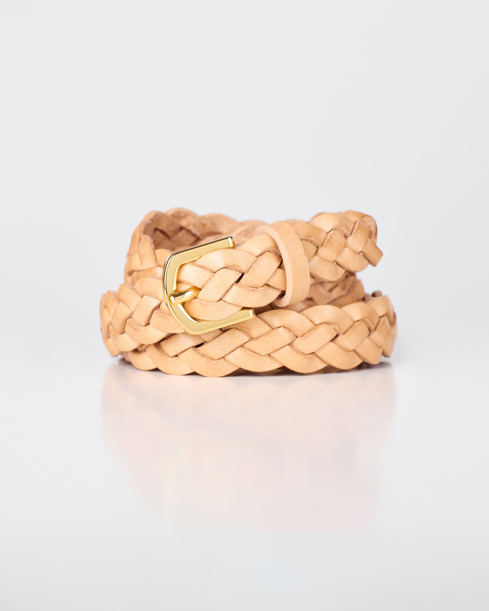 GAI+LISVA Braided Leather Belt Accessories 967 Natural