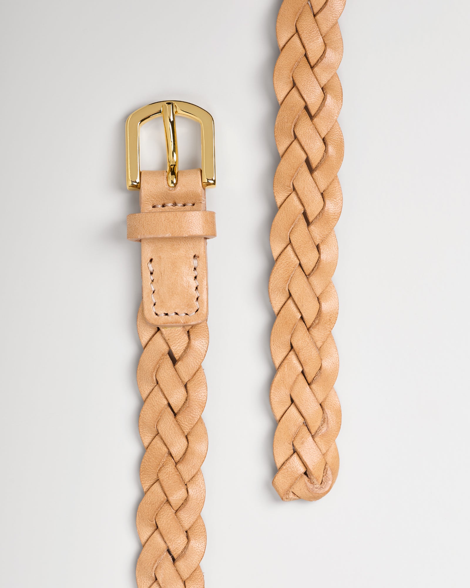 GAI+LISVA Braided Leather Belt Accessories 967 Natural