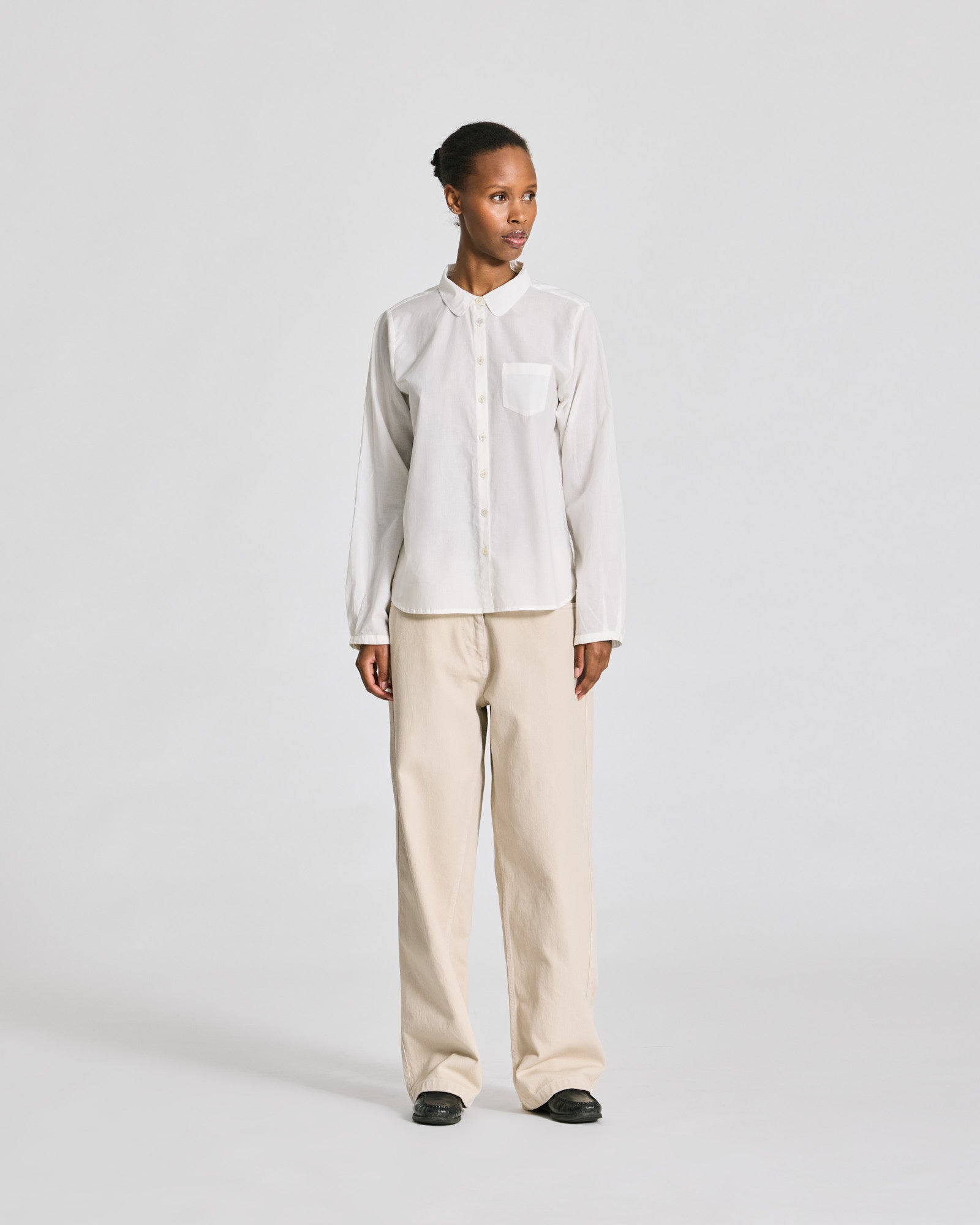 GAI+LISVA Britta L/S Cotton Voile Shirt Shirts & Blouses 762 Egret