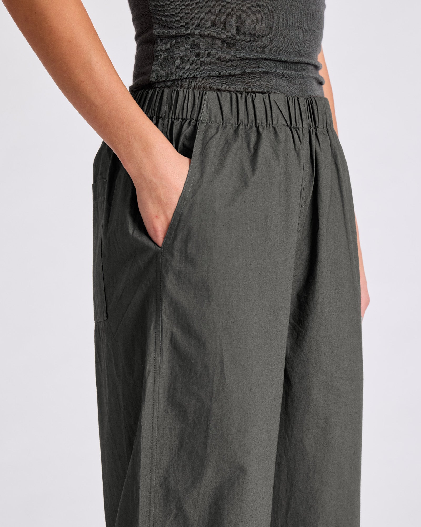 GAI+LISVA Christine Poplin Pants GOTS Trousers & Shorts 750 Black Ink