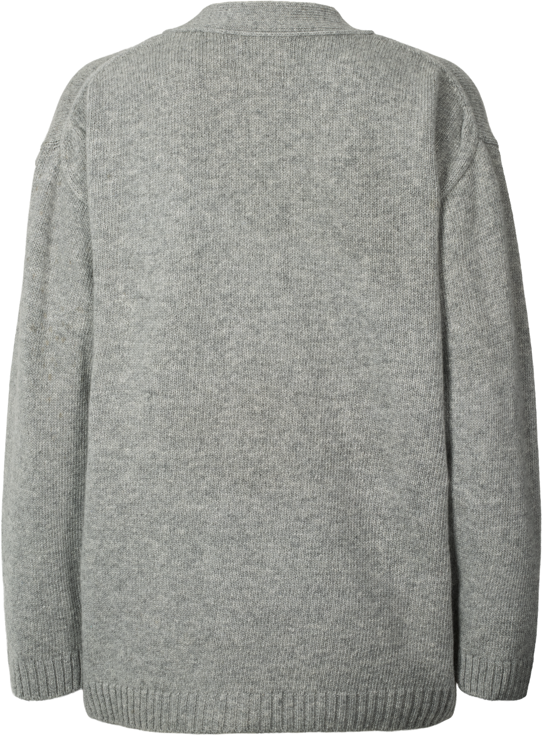 GAI+LISVA Edith Lambswool Cardigan GOTS 243975 Lambswool l Knitwear 602 Grey Melange