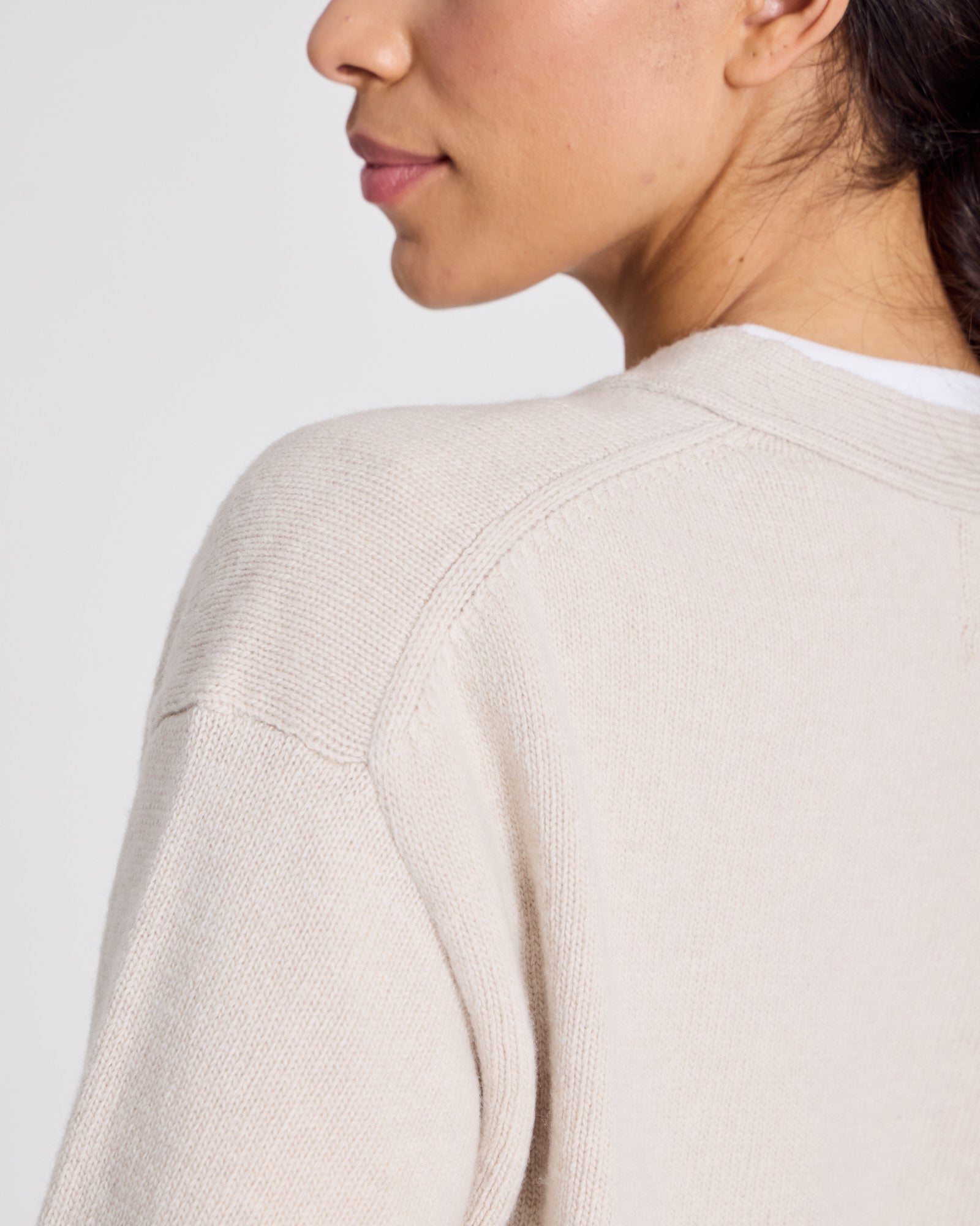 GAI+LISVA Edith Lambswool Cardigan GOTS 243975 Lambswool l Knitwear 826 Island Fossil