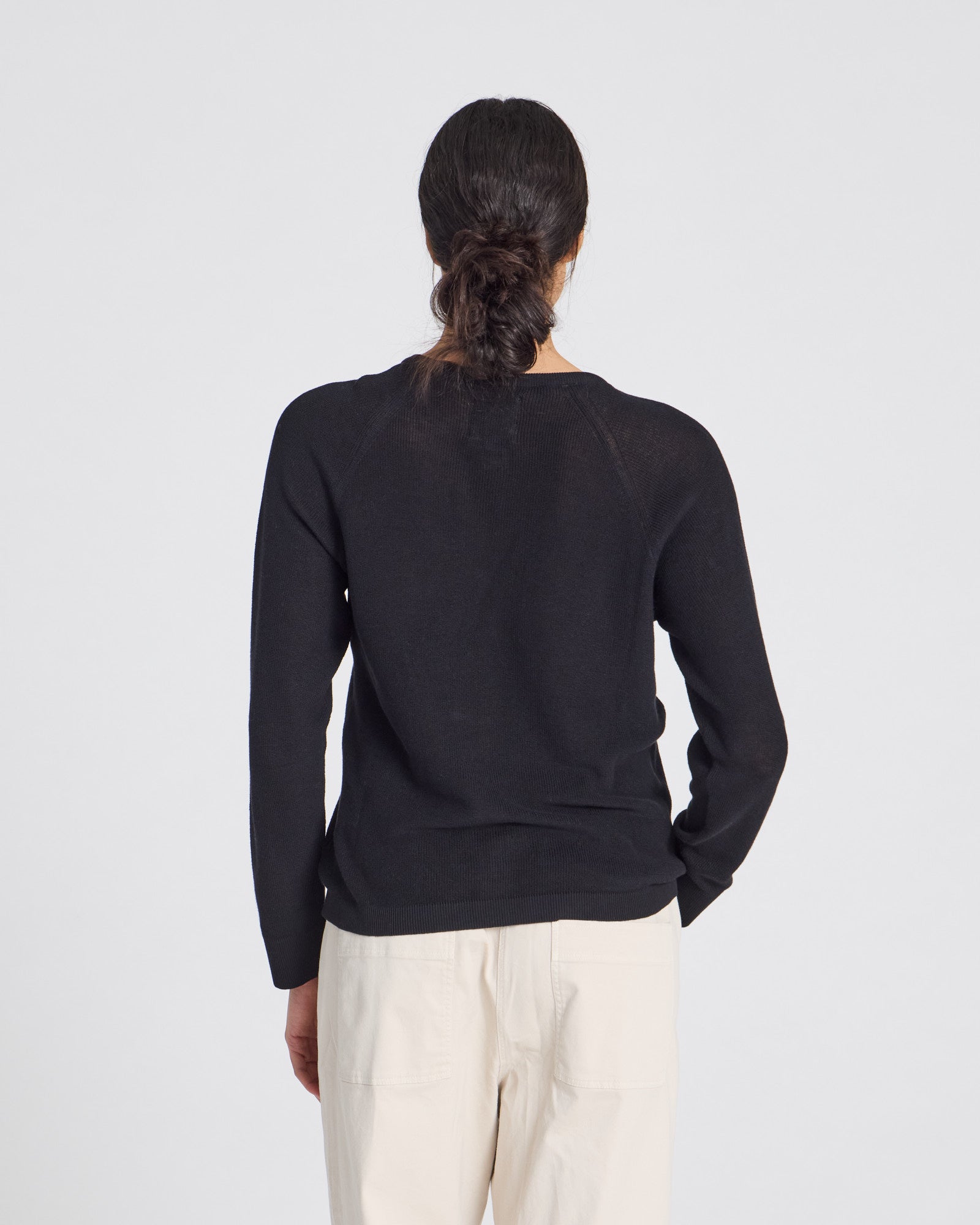 GAI+LISVA Ella L/S Cotton Rib Cardigan GOTS Cotton l Knitwear 650 Black