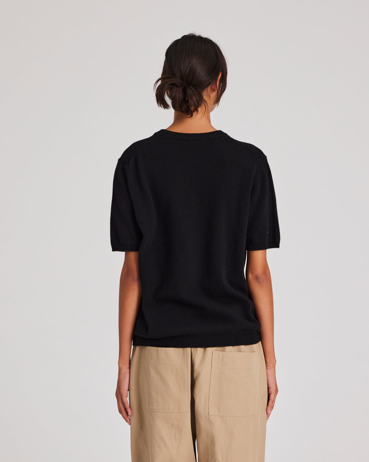 GAI+LISVA Ellia Cashmere Tee Lambswool l Knitwear 650 Black