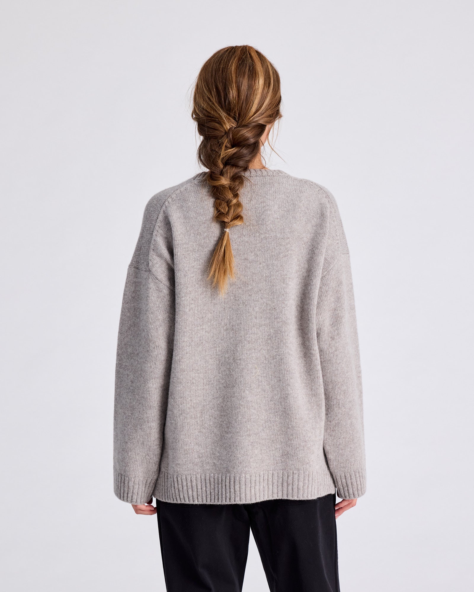 GAI+LISVA Emely Lambswool Knit GOTS Lambswool l Knitwear 173 Stone Grey