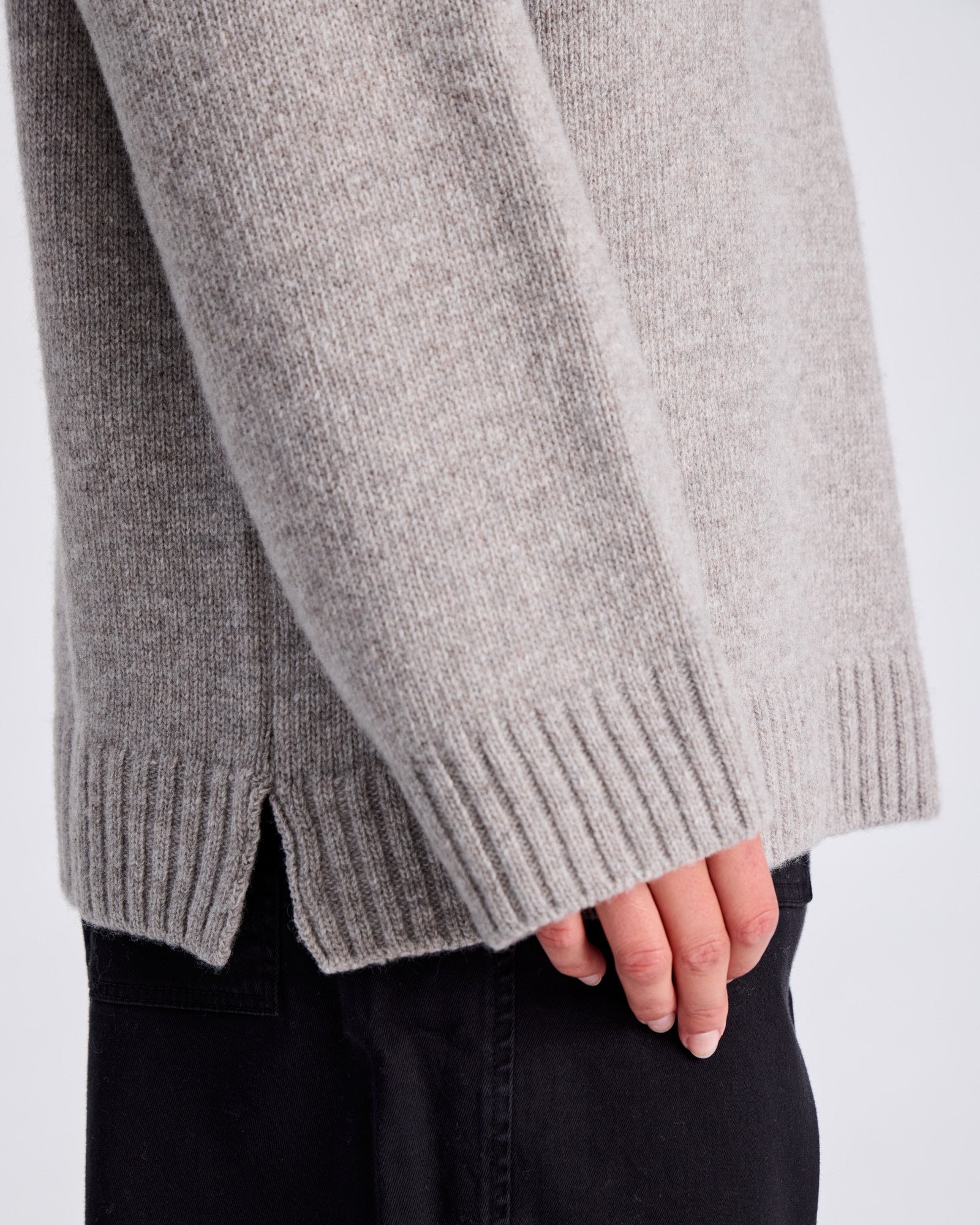 GAI+LISVA Emely Lambswool Knit GOTS Lambswool l Knitwear 173 Stone Grey