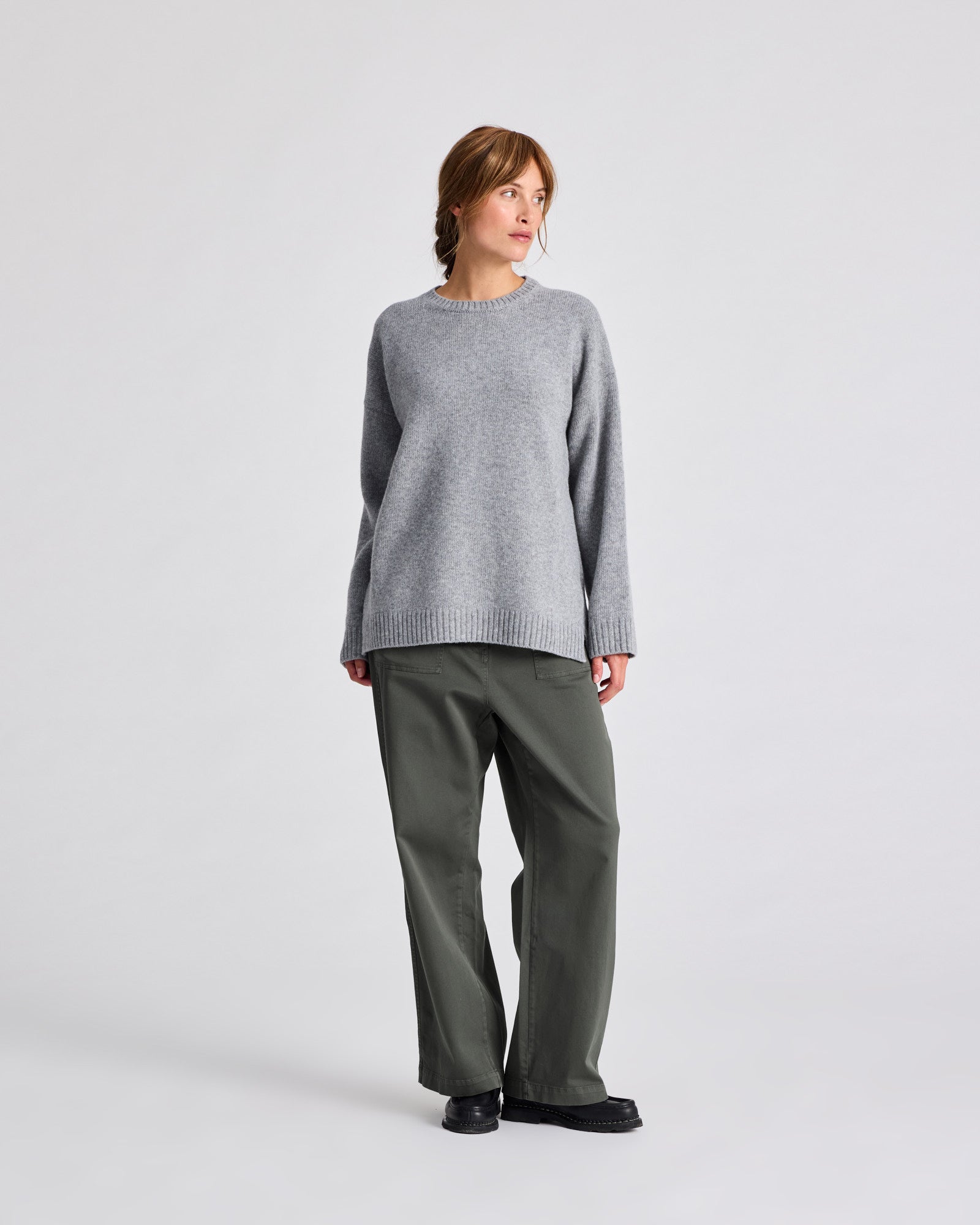 GAI+LISVA Emely Lambswool Knit GOTS Lambswool l Knitwear 602 Grey Melange