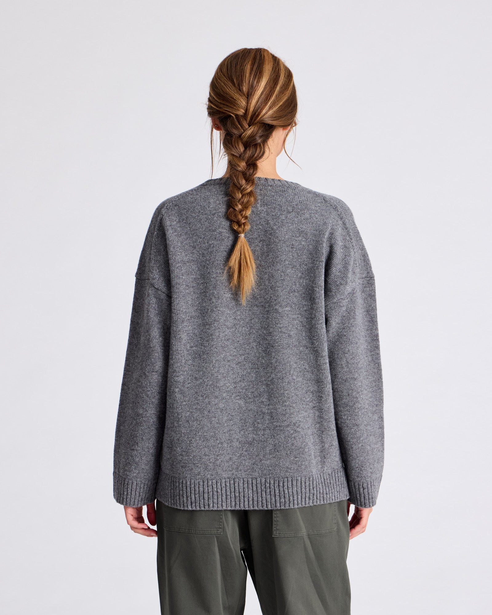 GAI+LISVA Emely Lambswool Knit GOTS Lambswool l Knitwear 631 Grafitti Grey Melangé