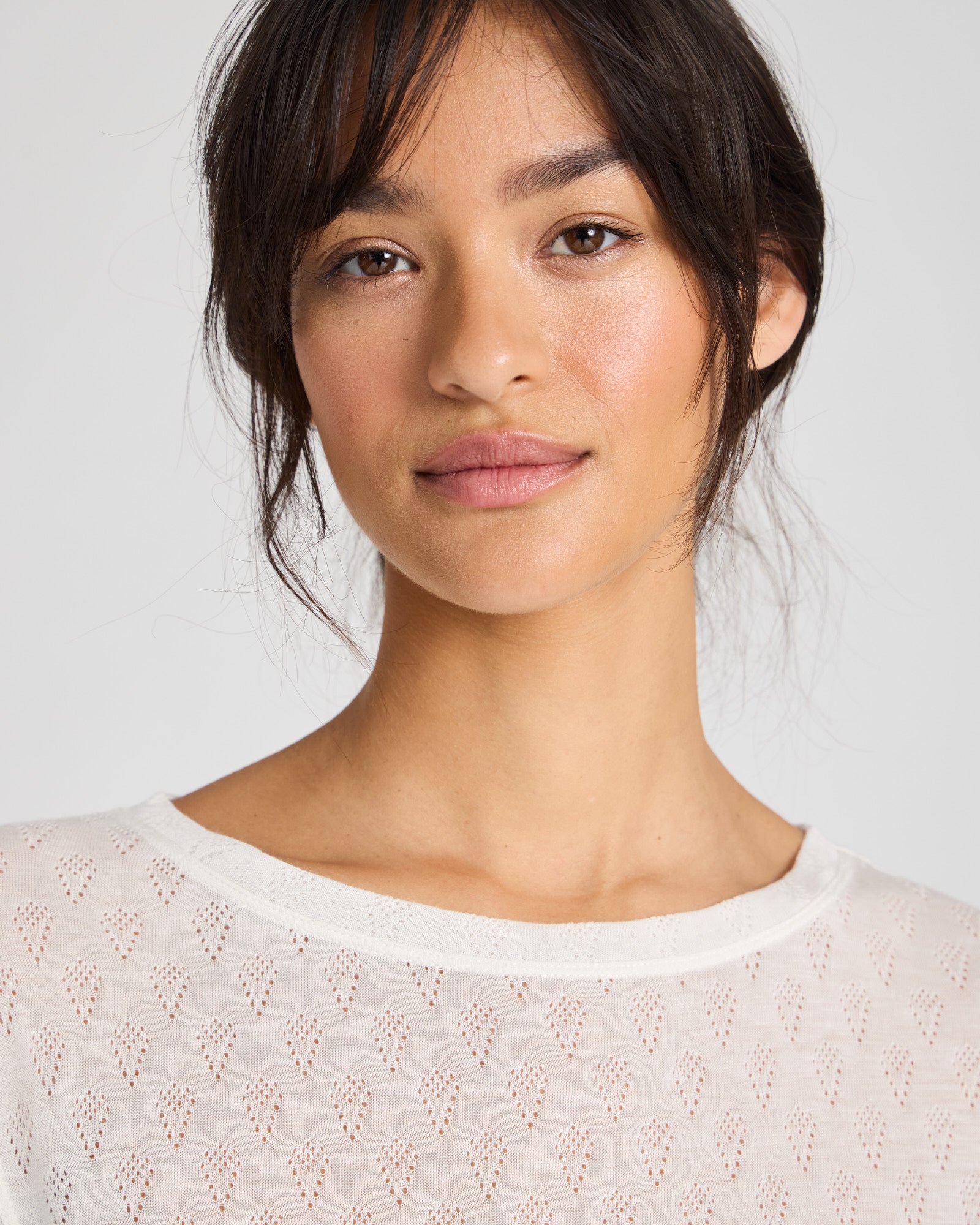 GAI+LISVA Fermi Silk Top Tops & T-shirts 150 Off White