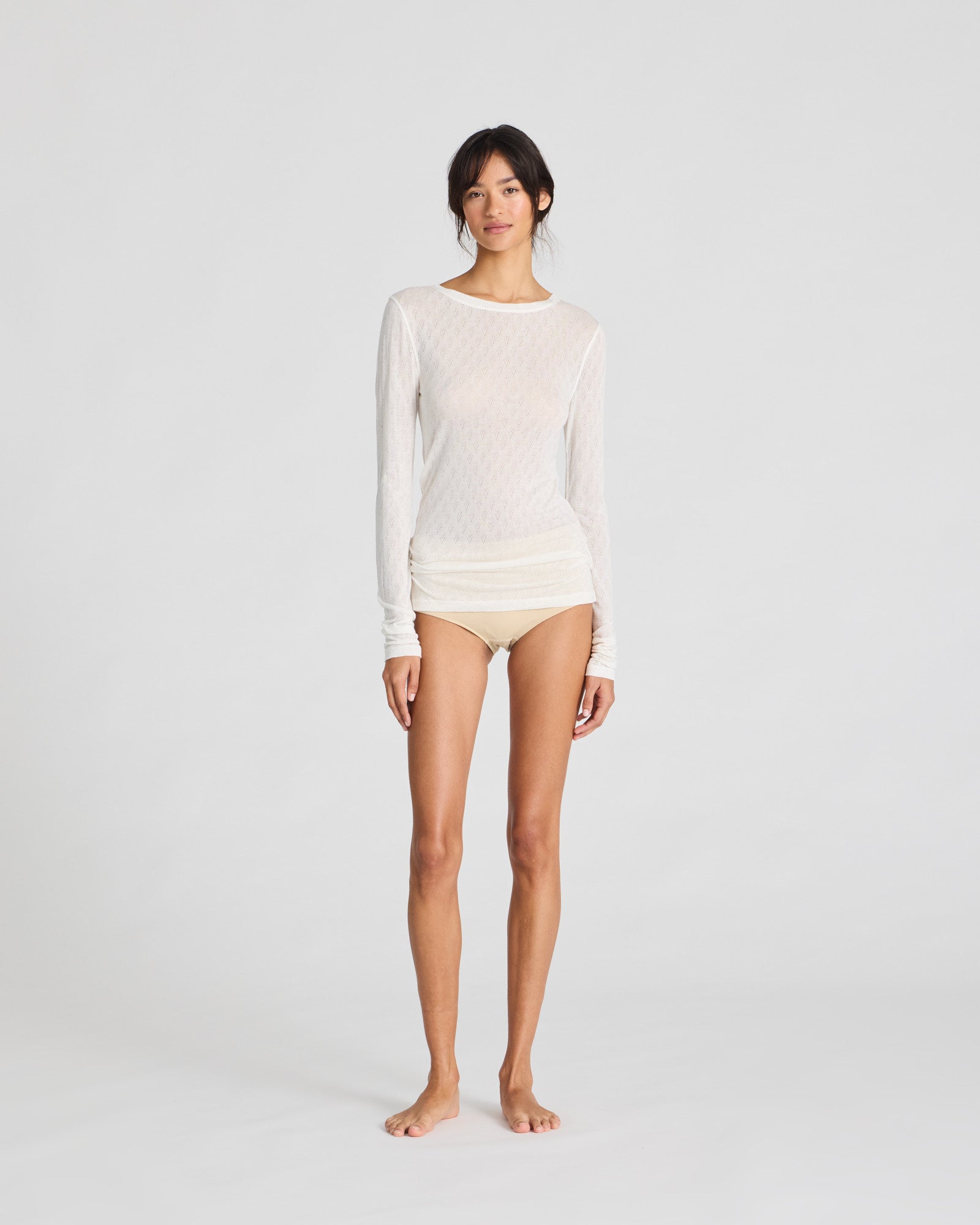 GAI+LISVA Fermi Silk Top Tops & T-shirts 150 Off White