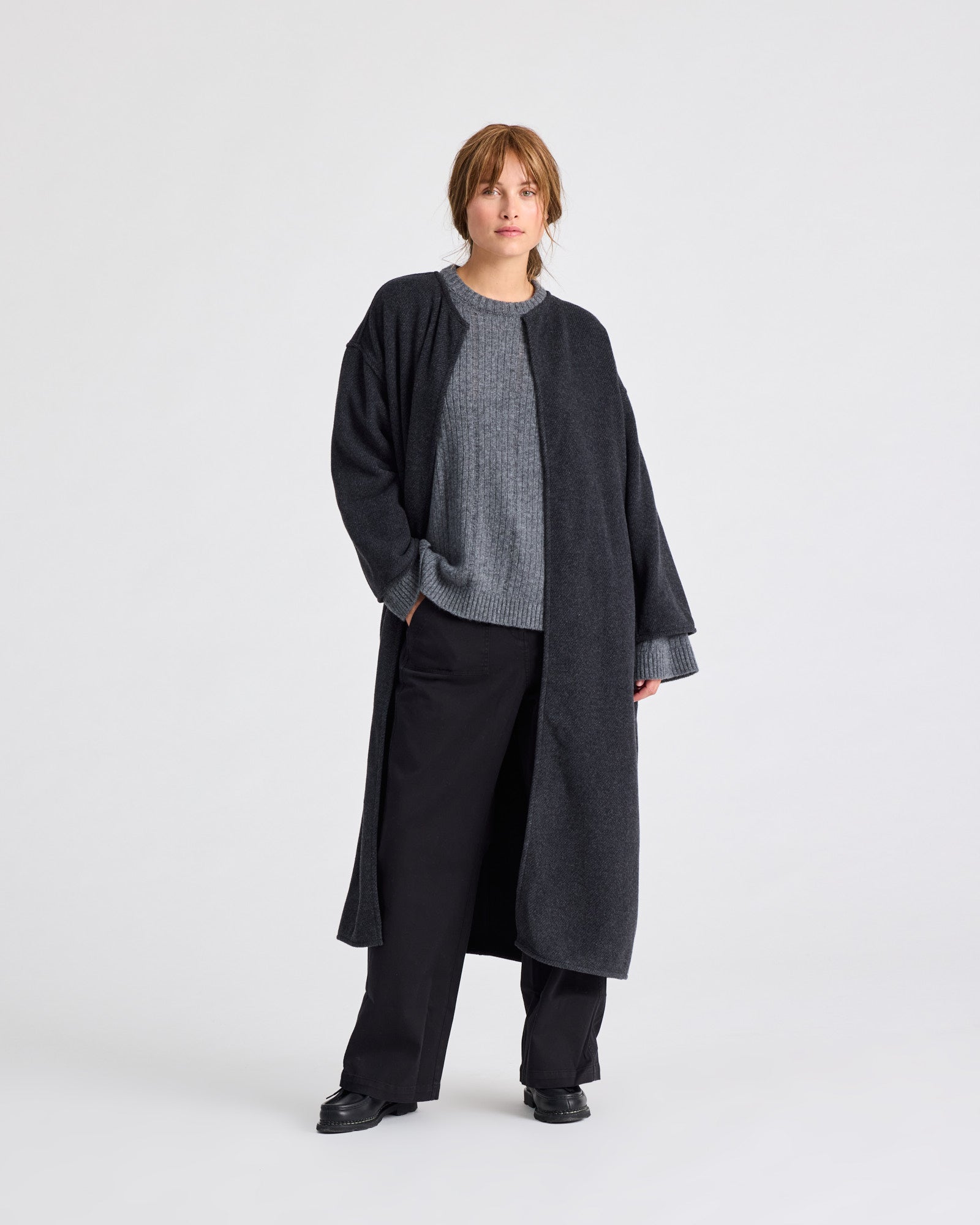 GAI+LISVA Flora Coat Outerwear 605 Dark Grey Melangè