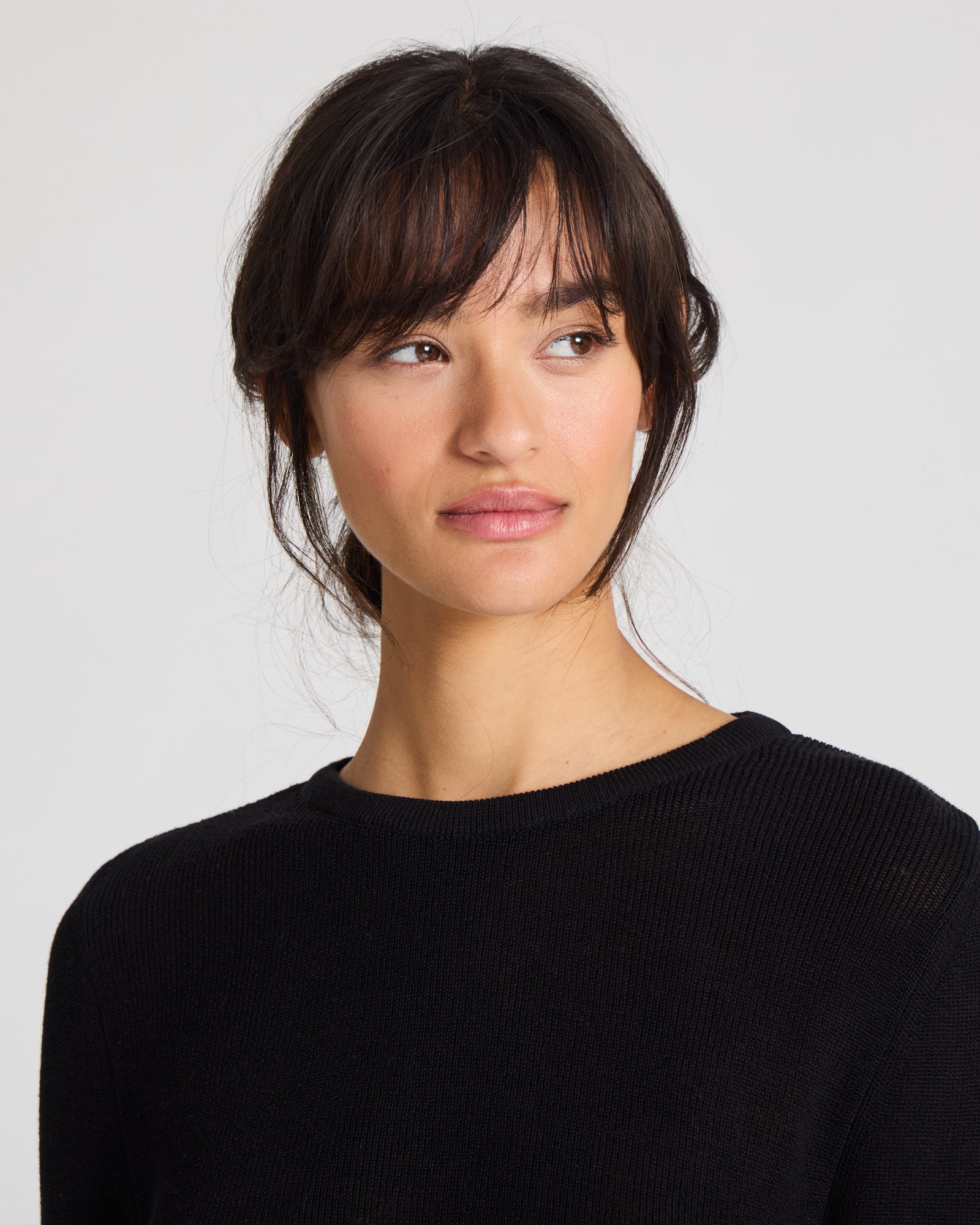 GAI+LISVA Freja L/S Cotton Rib Top GOTS Cotton l Knitwear 650 Black