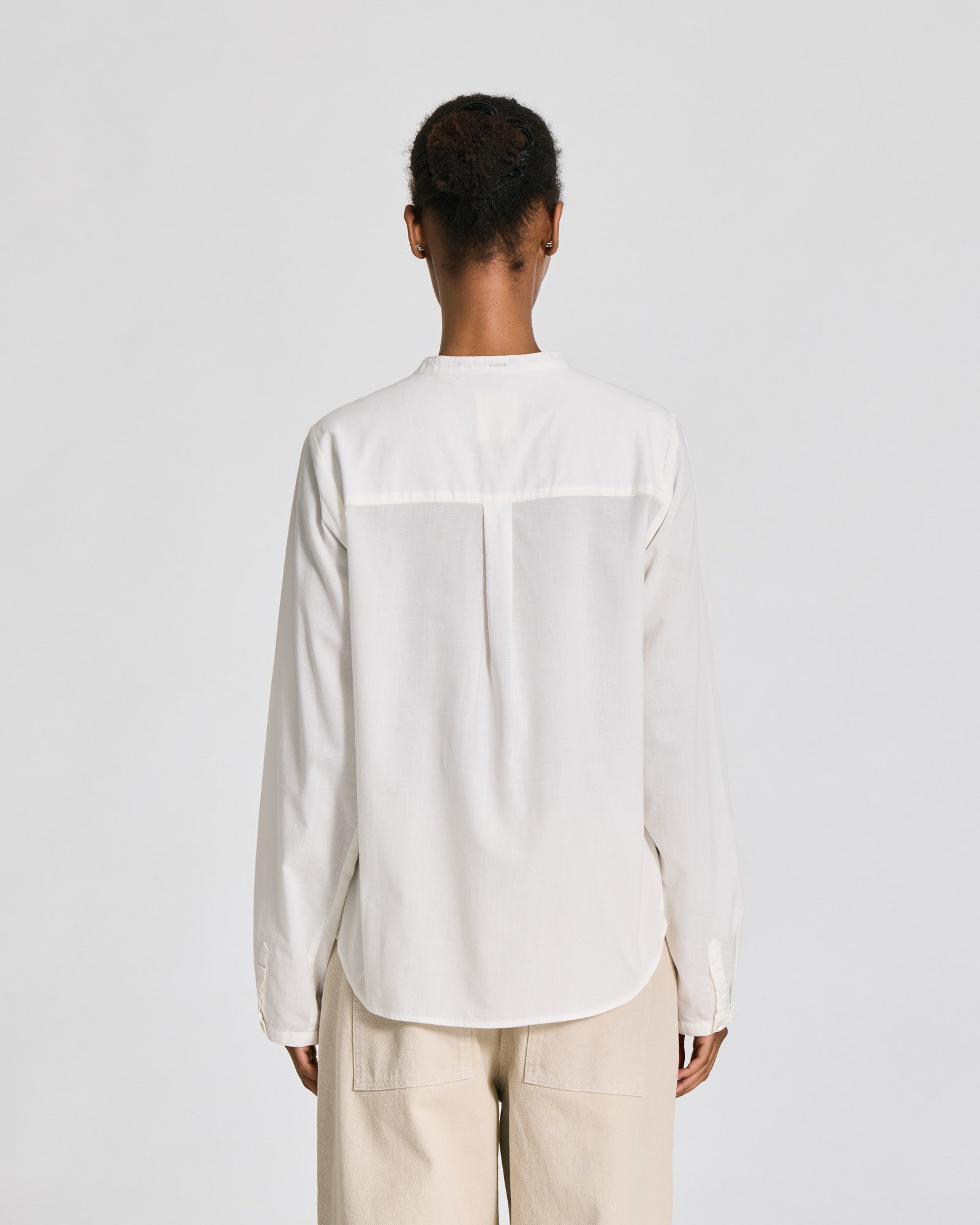 GAI+LISVA Helena L/S Cotton Stand Collar Voile Shirt Shirts & Blouses 762 Egret