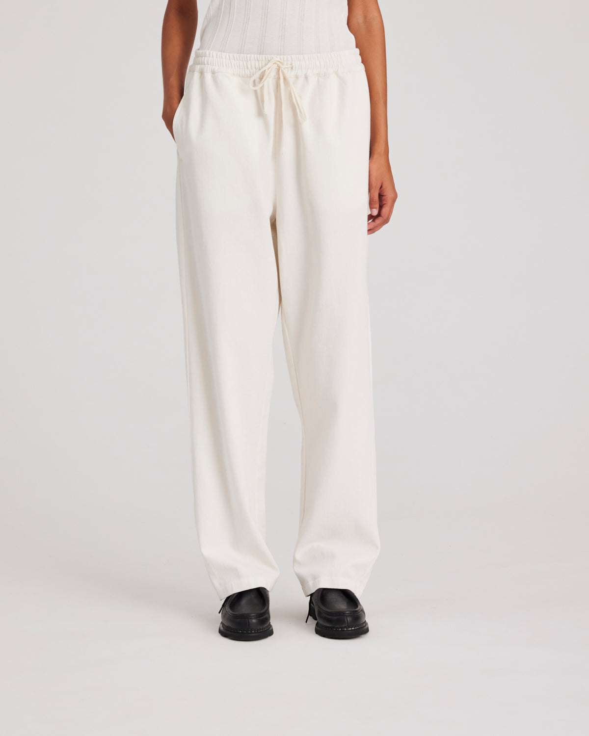 GAI+LISVA Ida Pant Twill GOTS 243975 Pants & Shorts 124 Whisper White