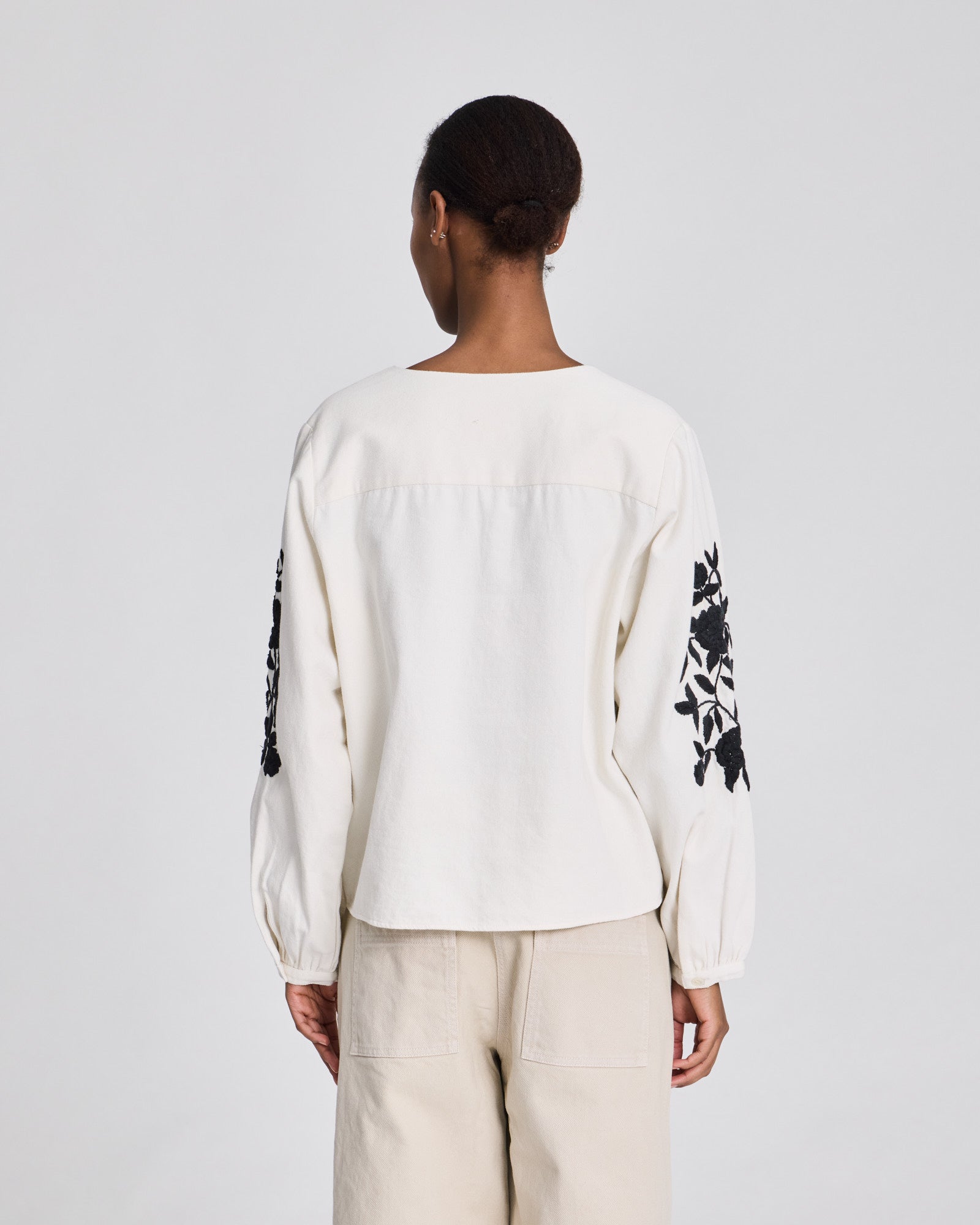 GAI+LISVA Inga L/S Cotton Twill Blouse Shirts & Blouses 124 Whisper White