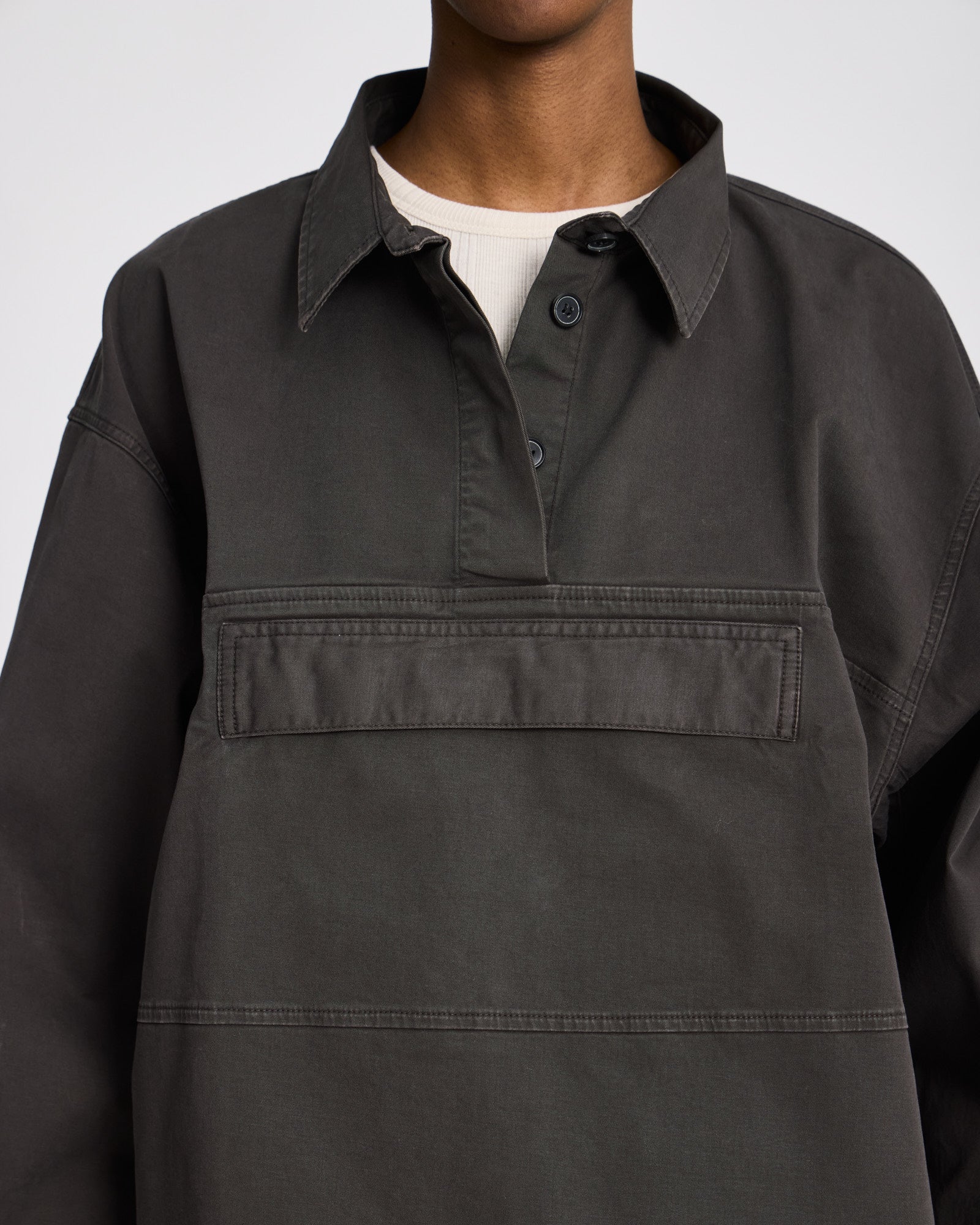 GAI+LISVA Ingrid Stretched Twill Anorak Outerwear 750 Black Ink