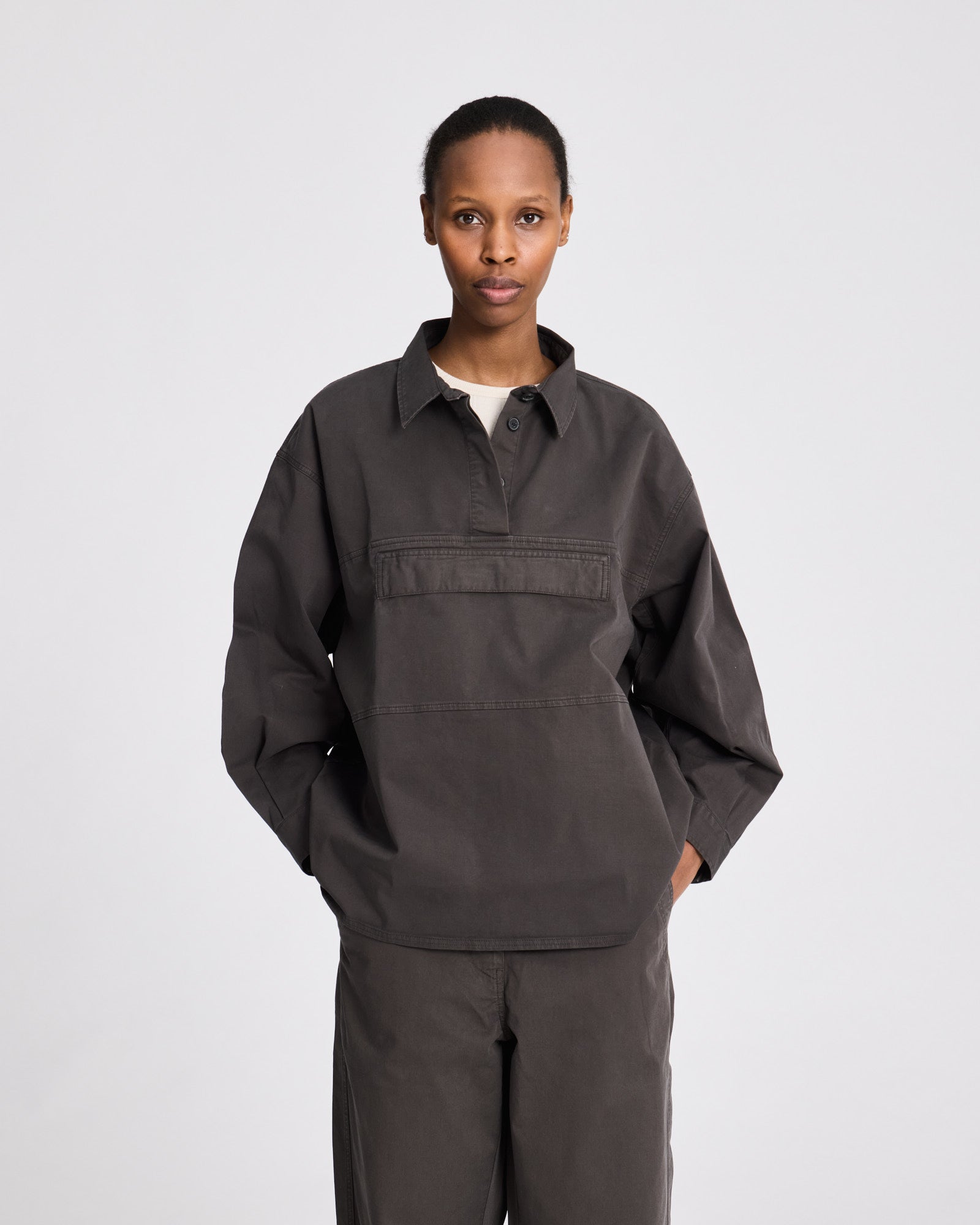 GAI+LISVA Ingrid Stretched Twill Anorak Outerwear 750 Black Ink