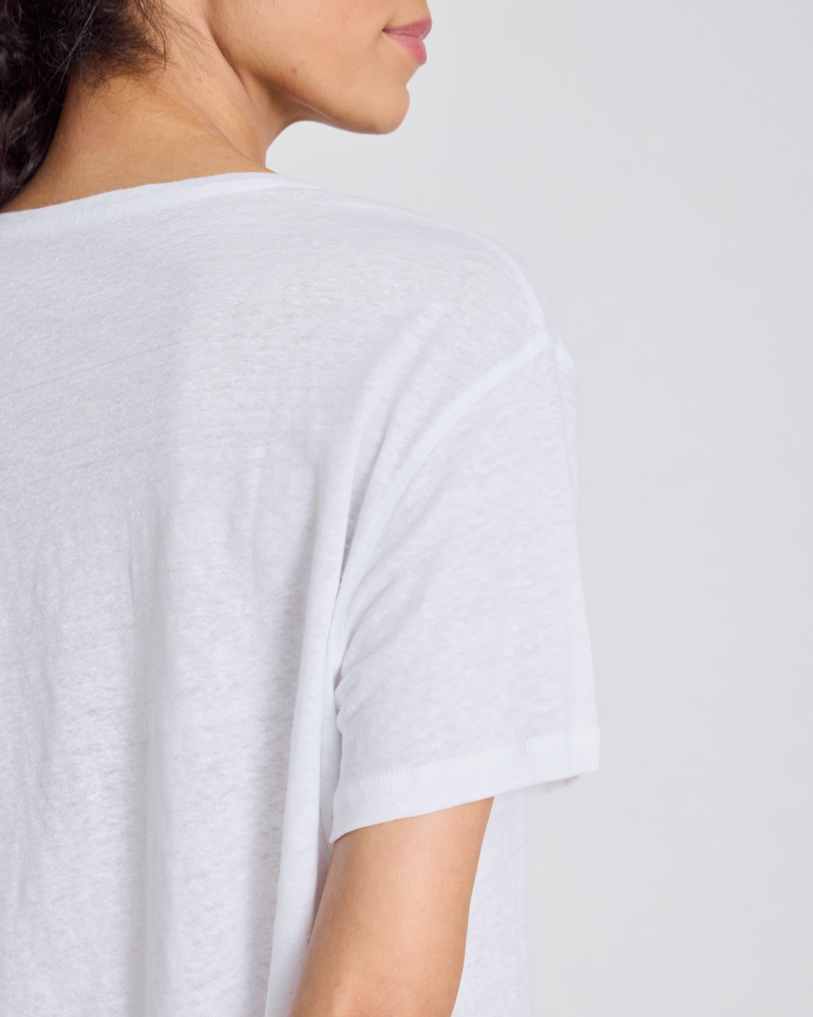 GAI+LISVA Ivalo Linen Tee Shirt Tops & T-shirts 100 White