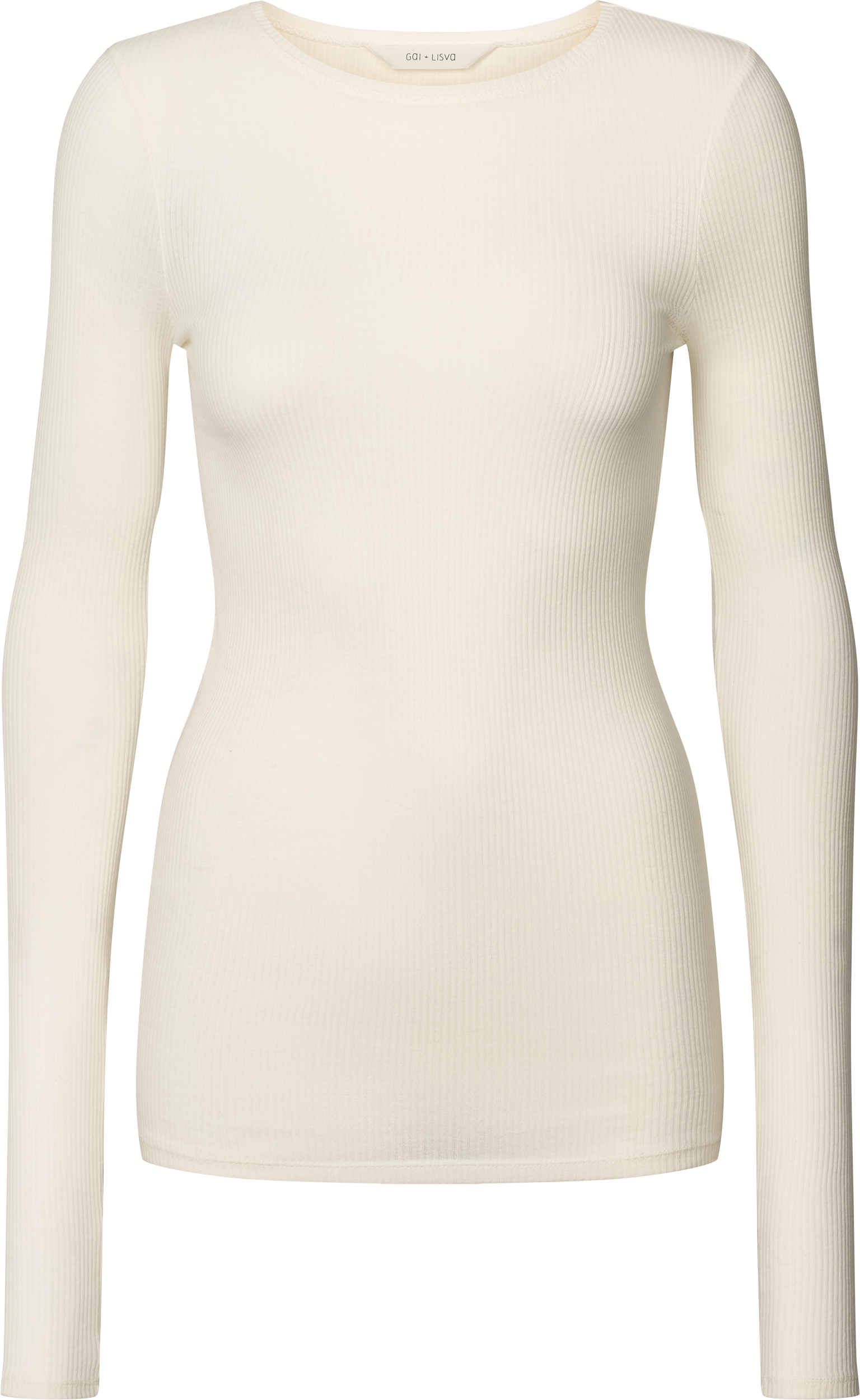 GAI+LISVA Lise Cotton Top 3x2 Rib Knit GOTS Tops & T-shirts 150 Off White