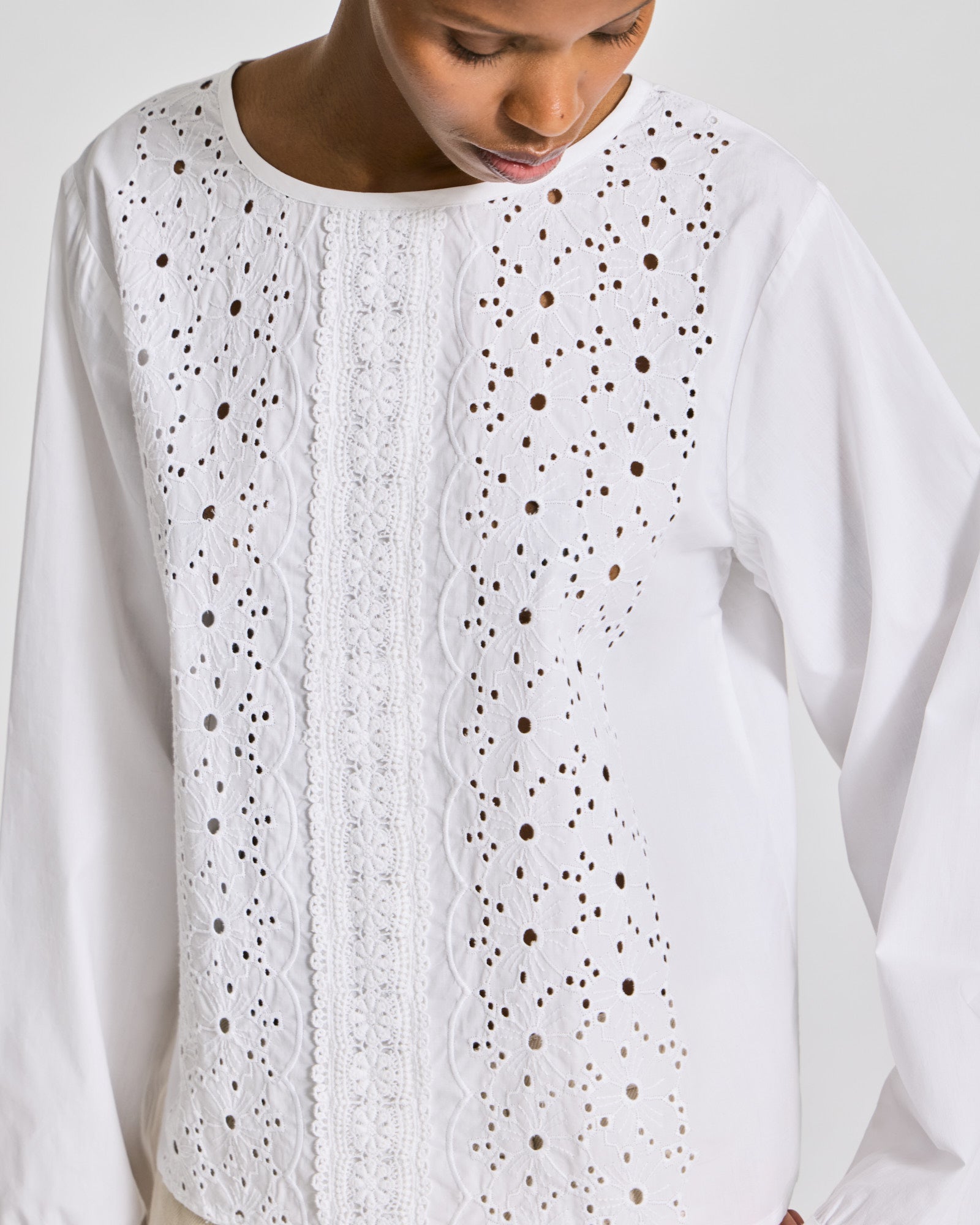 GAI+LISVA Louisa L/S Cotton Poplin Shirt Shirts & Blouses 100 White