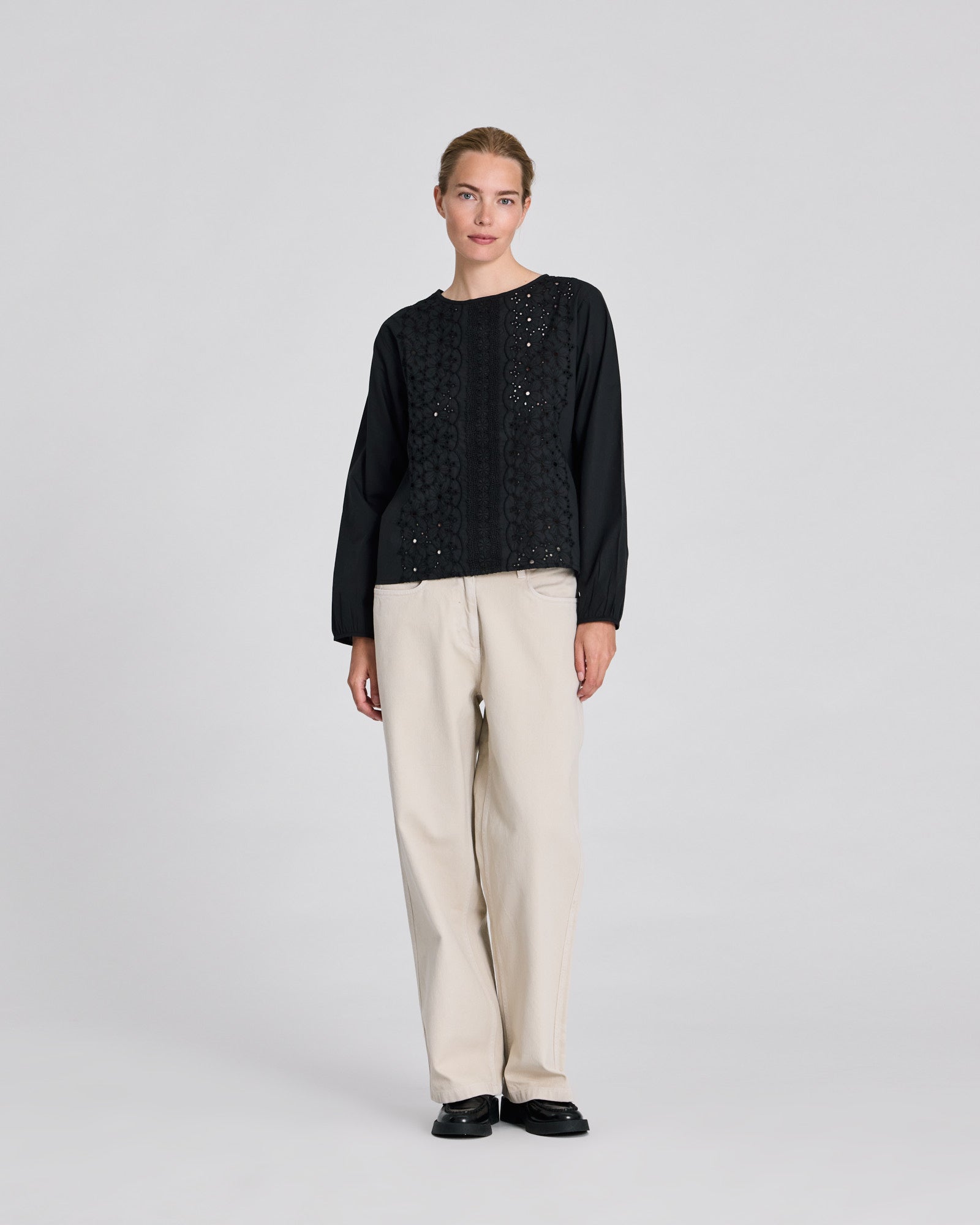 GAI+LISVA Louisa L/S Cotton Poplin Shirt Shirts & Blouses 650 Black