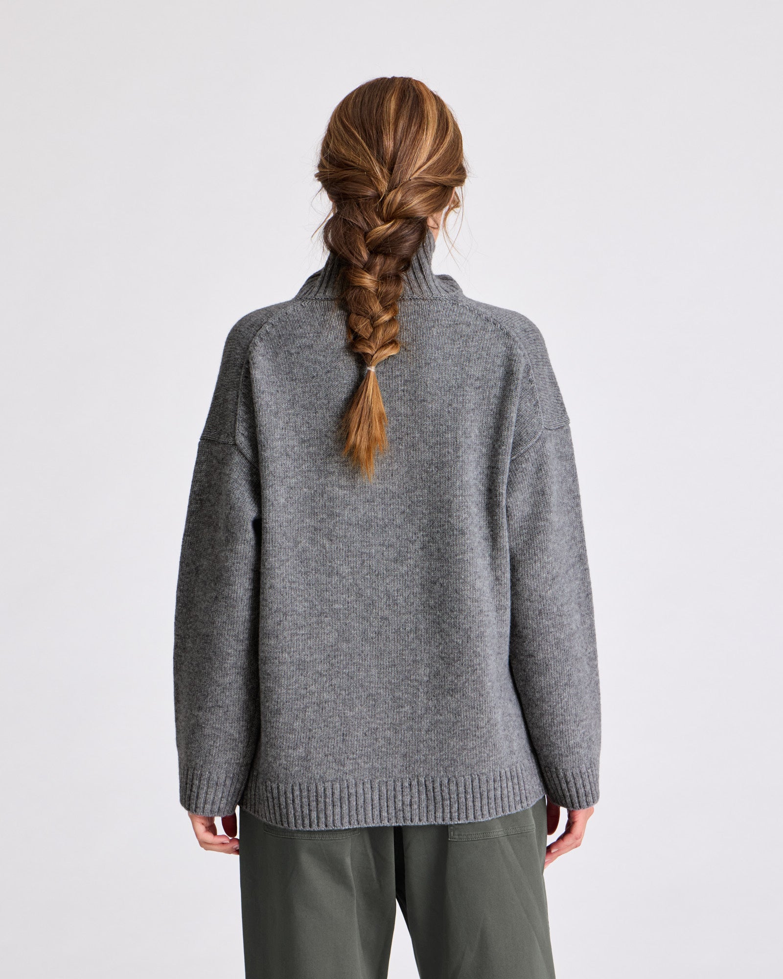 GAI+LISVA Mandie Lambswool Knit GOTS Lambswool l Knitwear 631 Grafitti Grey Melangé