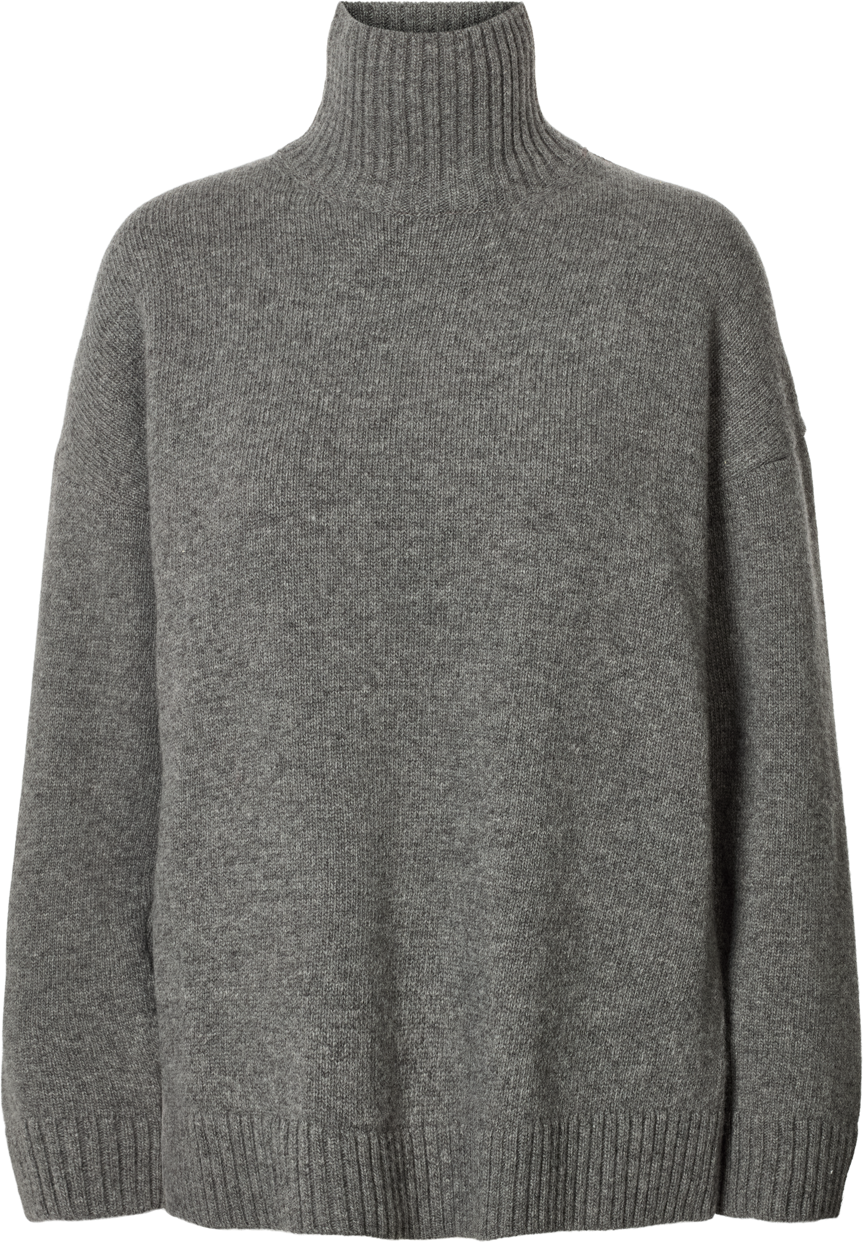 GAI+LISVA Mandie Lambswool Knit GOTS Lambswool l Knitwear 631 Grafitti Grey Melangé