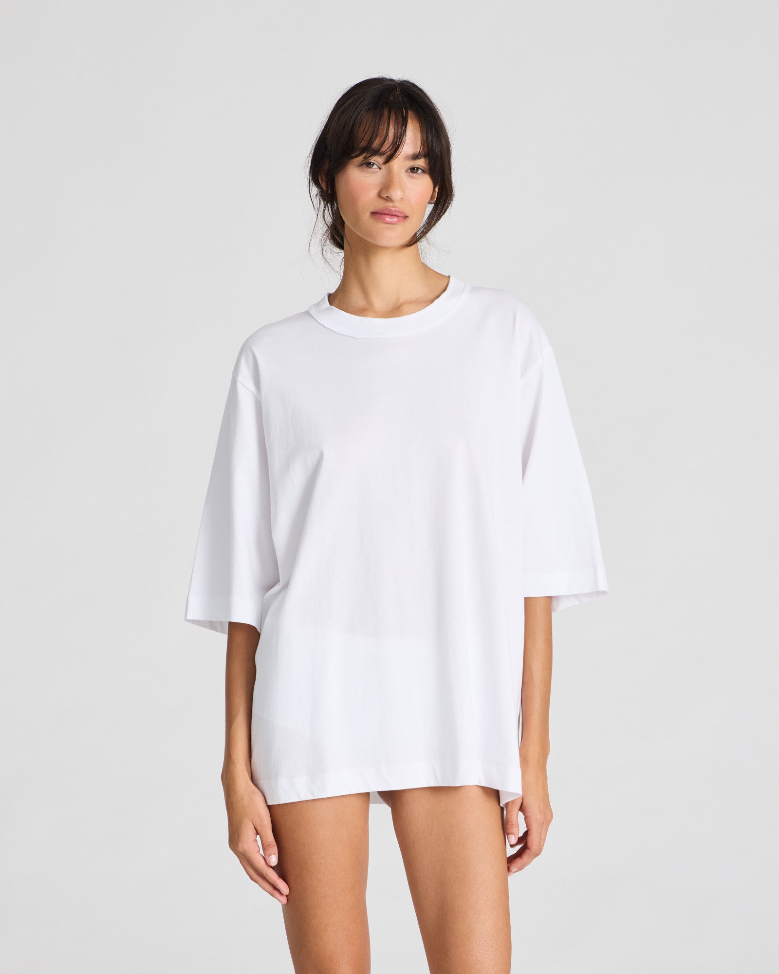 GAI+LISVA Maya Oversize Tee GOTS 243975 Tops & T-shirts 100 White