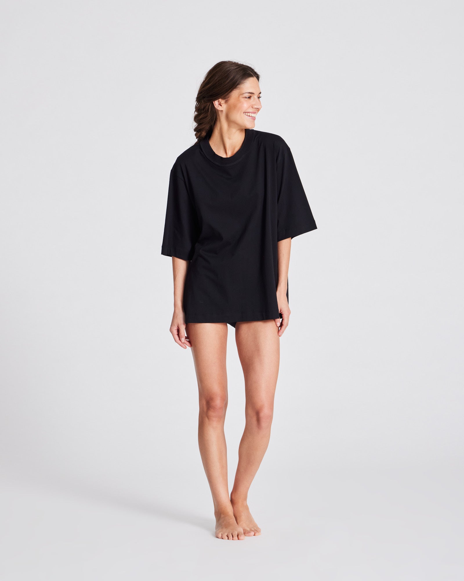 GAI+LISVA Maya Oversize Tee GOTS 243975 Tops & T-shirts 650 Black