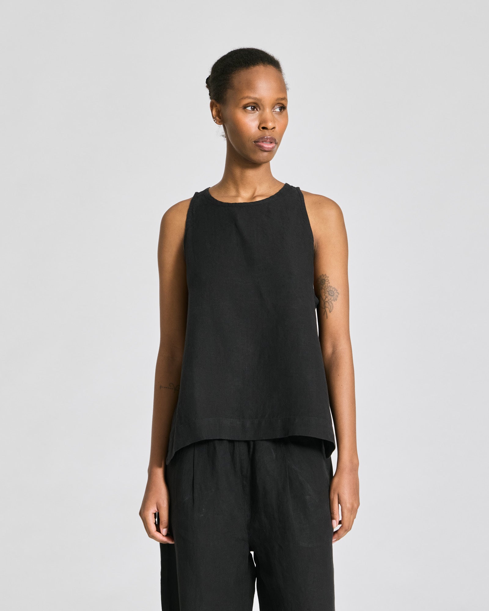 GAI+LISVA Mia Maya Linen Top GOTS Shirts & Blouses 650 Black