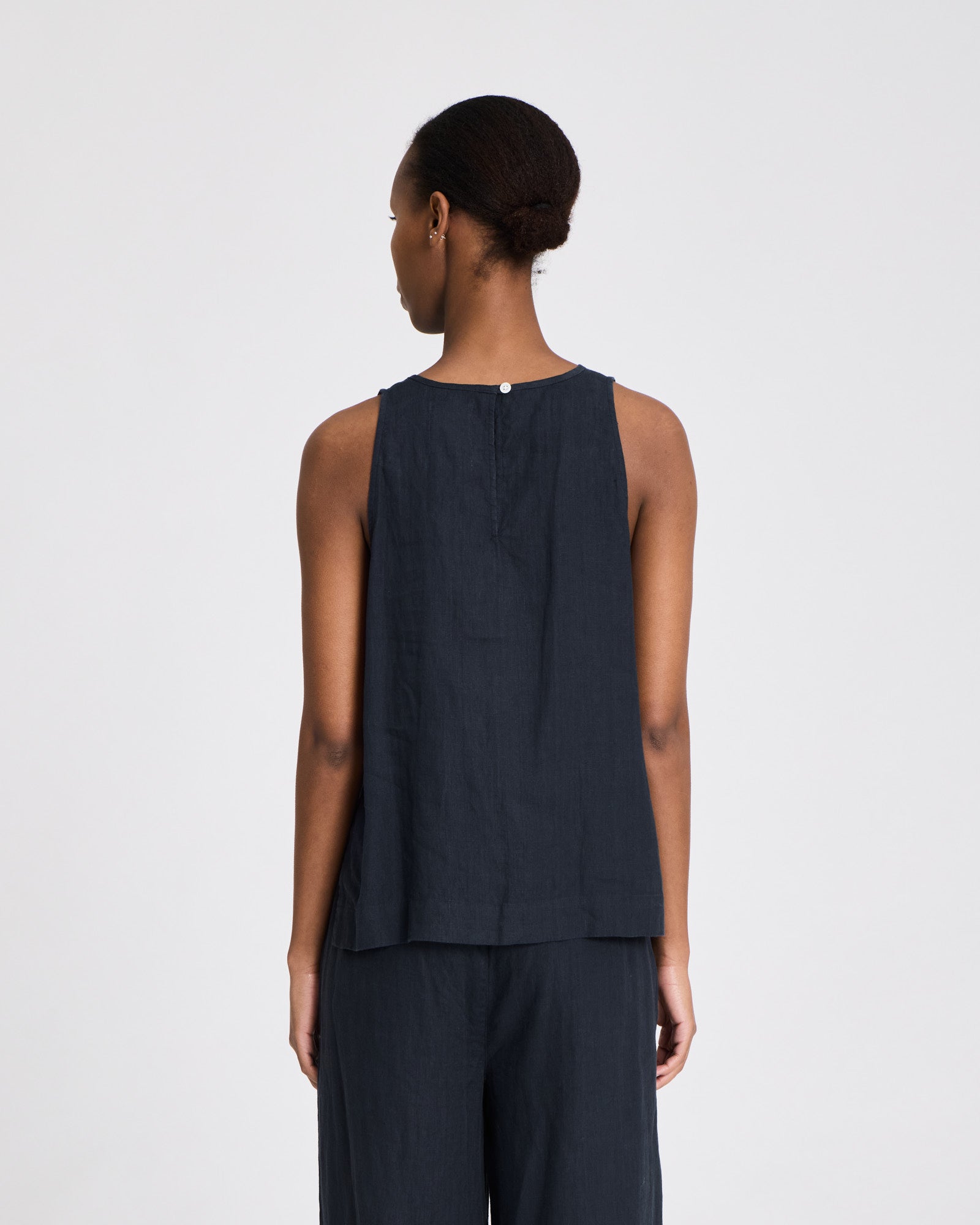 GAI+LISVA Mia Maya Linen Top GOTS Shirts & Blouses 181 Midnight Blue