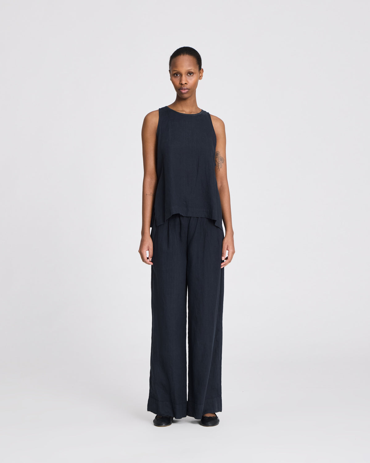 LISVA Mia Maya Linen Top Shirts & Blouses 181 Midnight Blue