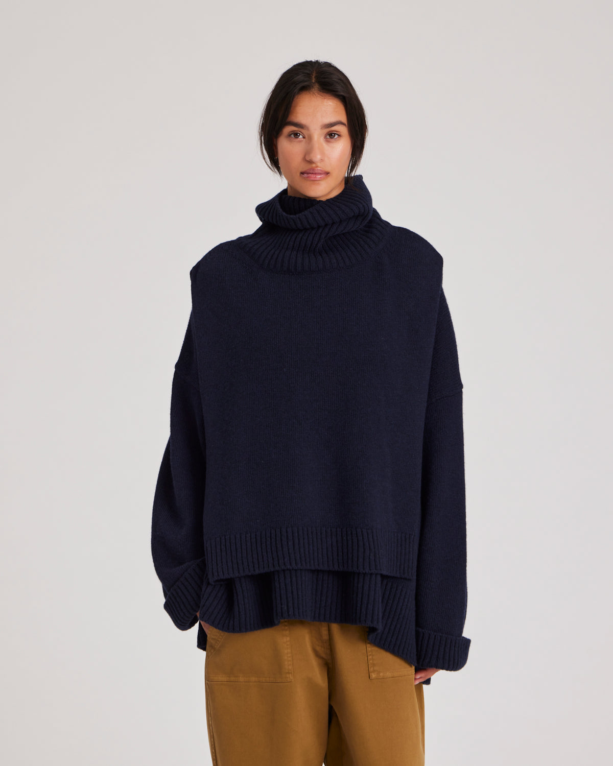 GAI+LISVA Michelle Neck Piece Lambswool l Knitwear 181 Midnight Blue