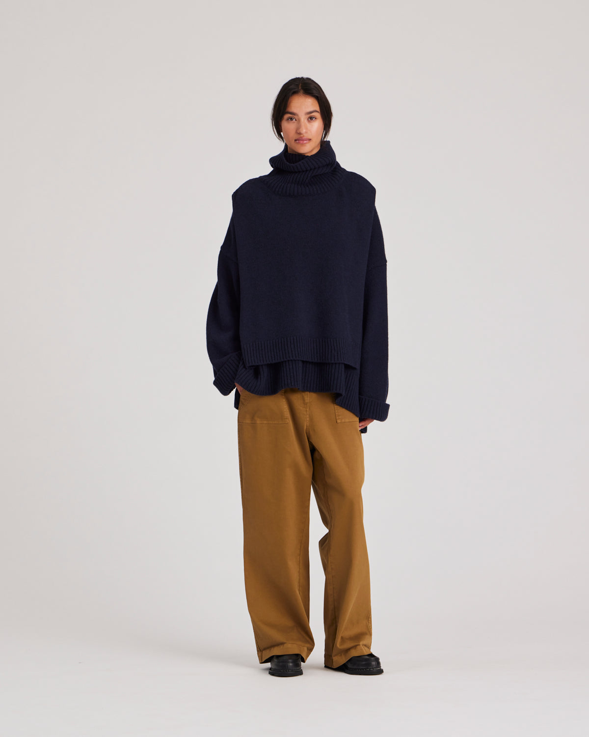 GAI+LISVA Michelle Neck Piece Lambswool l Knitwear 181 Midnight Blue