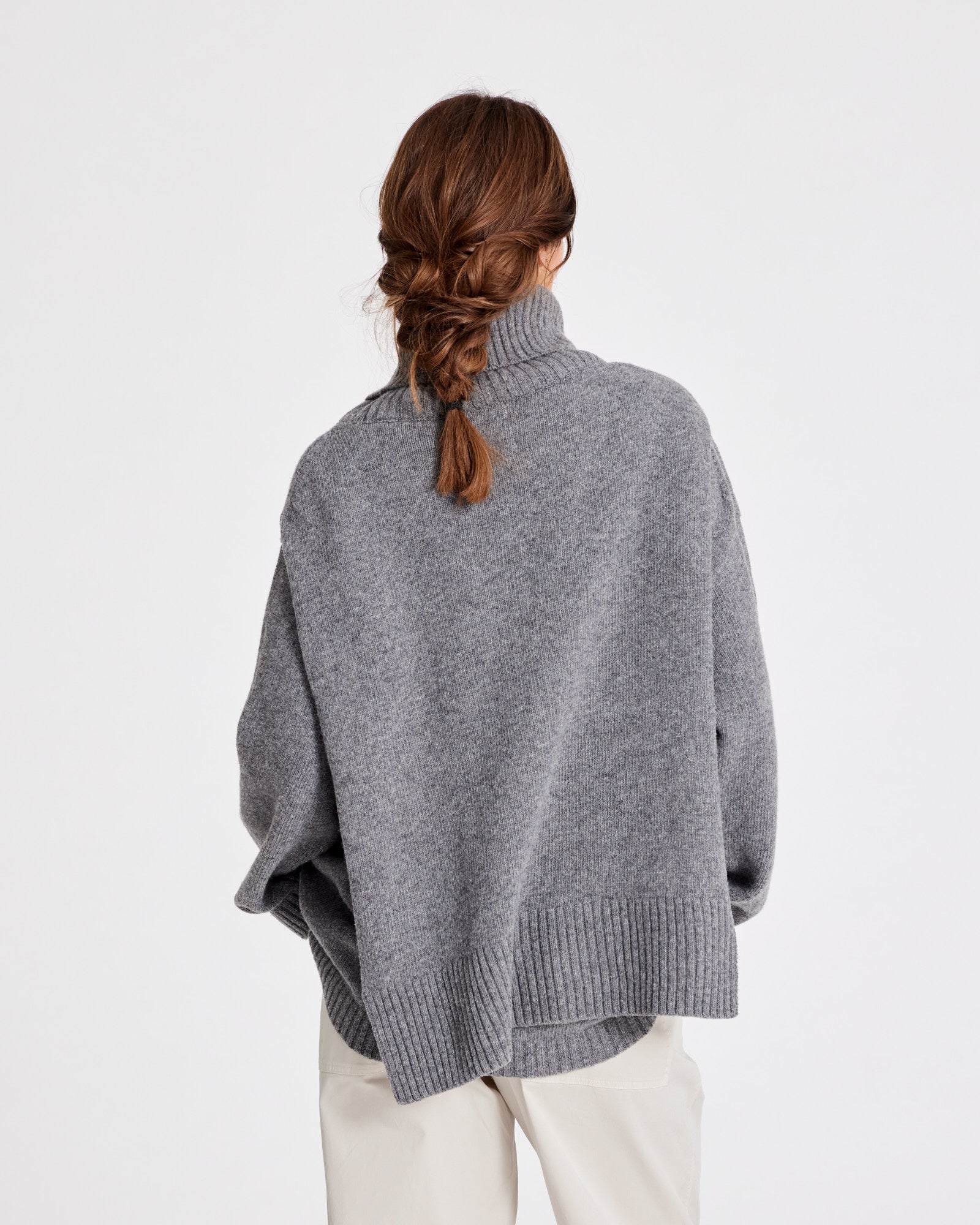 GAI+LISVA Michelle Neck Piece Lambswool l Knitwear 631 Grafitti Grey Melangé