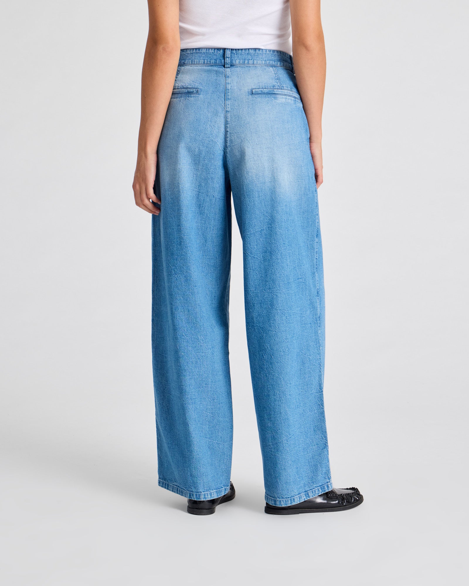GAI+LISVA Natalie Cotton Denim Light Washed Pant Trousers & Shorts 712 Blue Denim Washed