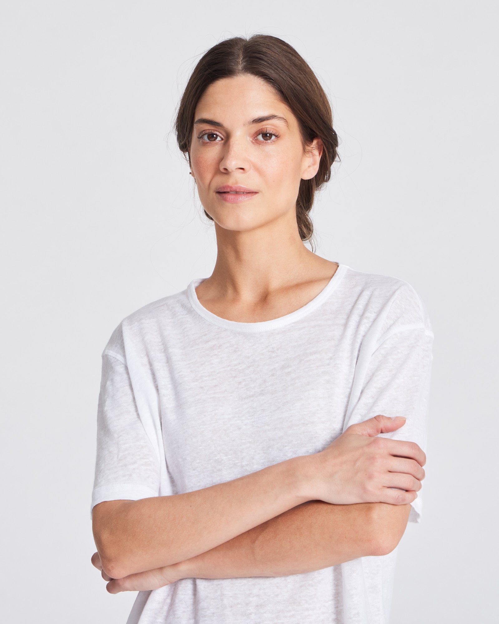 GAI+LISVA Nynne Linen Tee shirt Tops & T-shirts 100 White