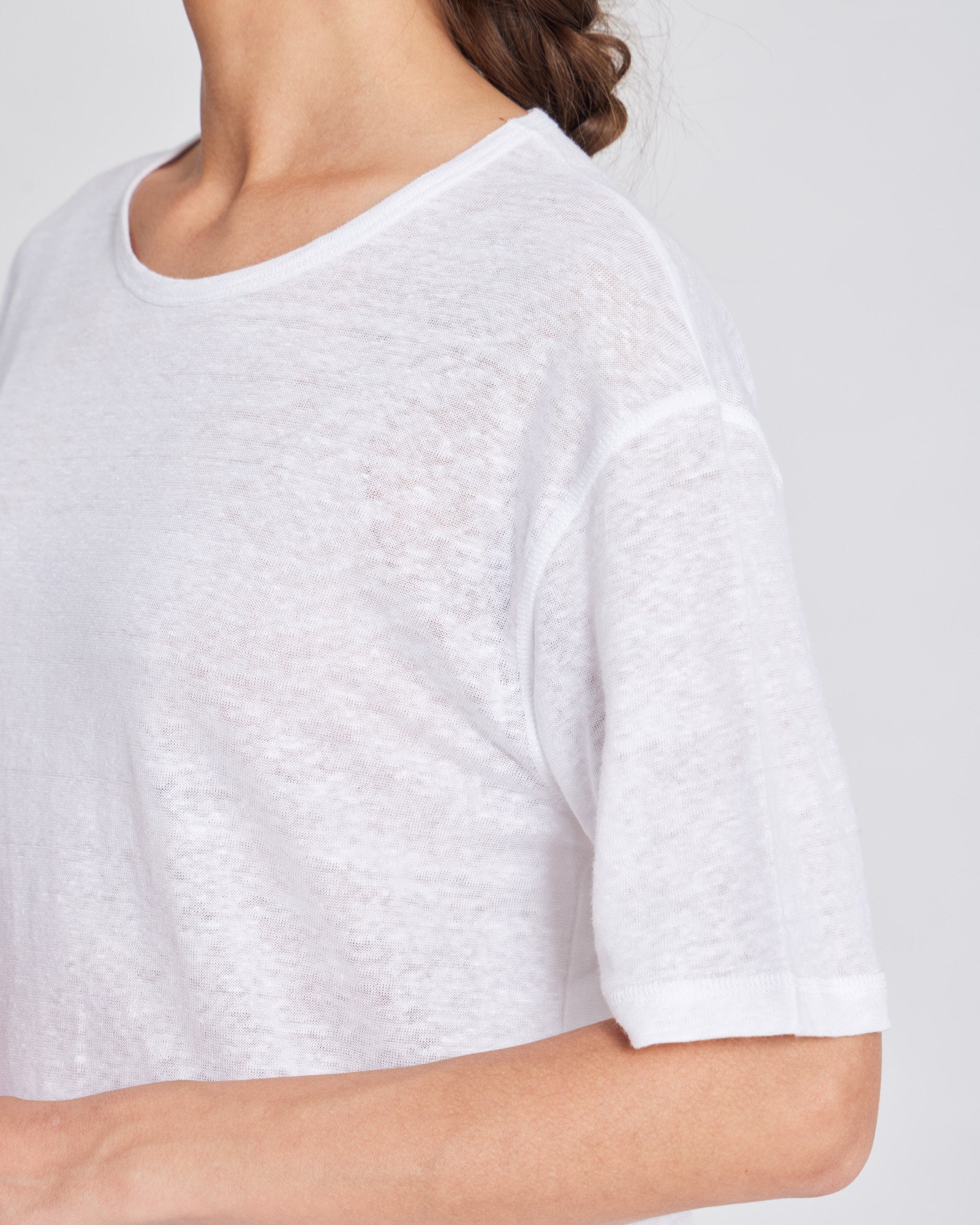 GAI+LISVA Nynne Linen Tee shirt Tops & T-shirts 100 White