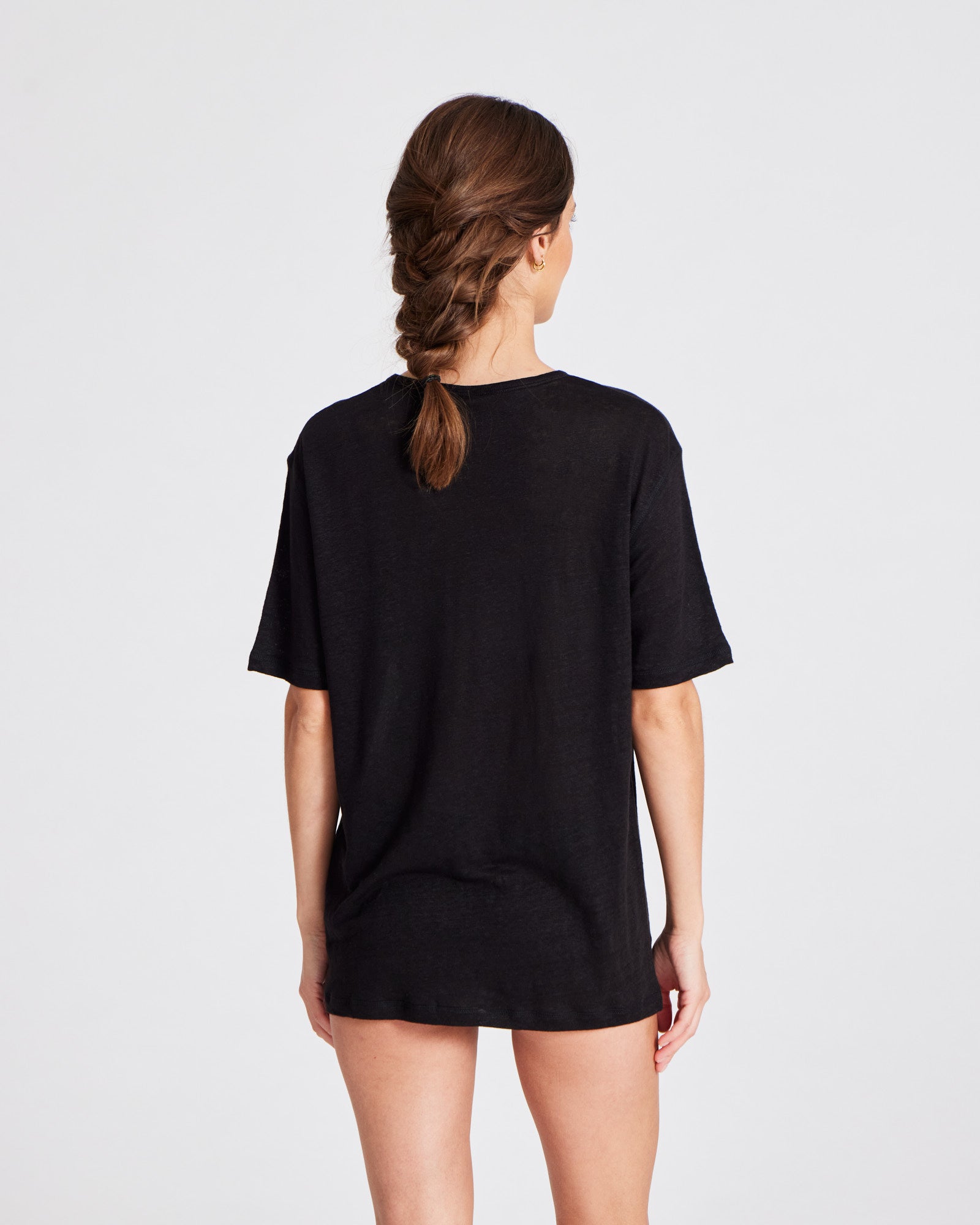 GAI+LISVA Nynne Linen Tee shirt Tops & T-shirts 650 Black