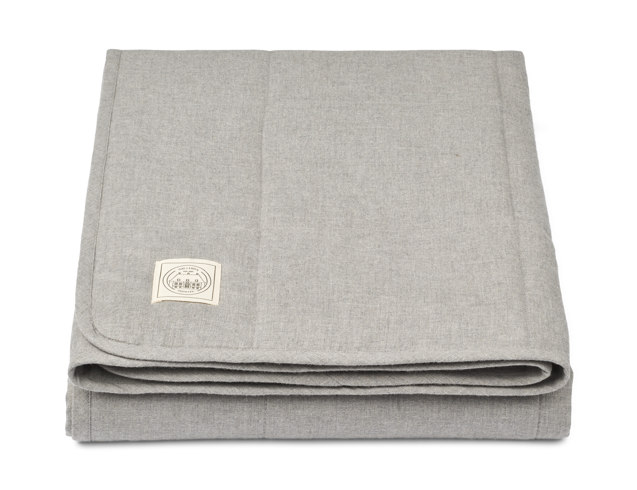 GAI+LISVA Quiltet Blanket - 130x190 cm Accessories 601 Light Grey Melange
