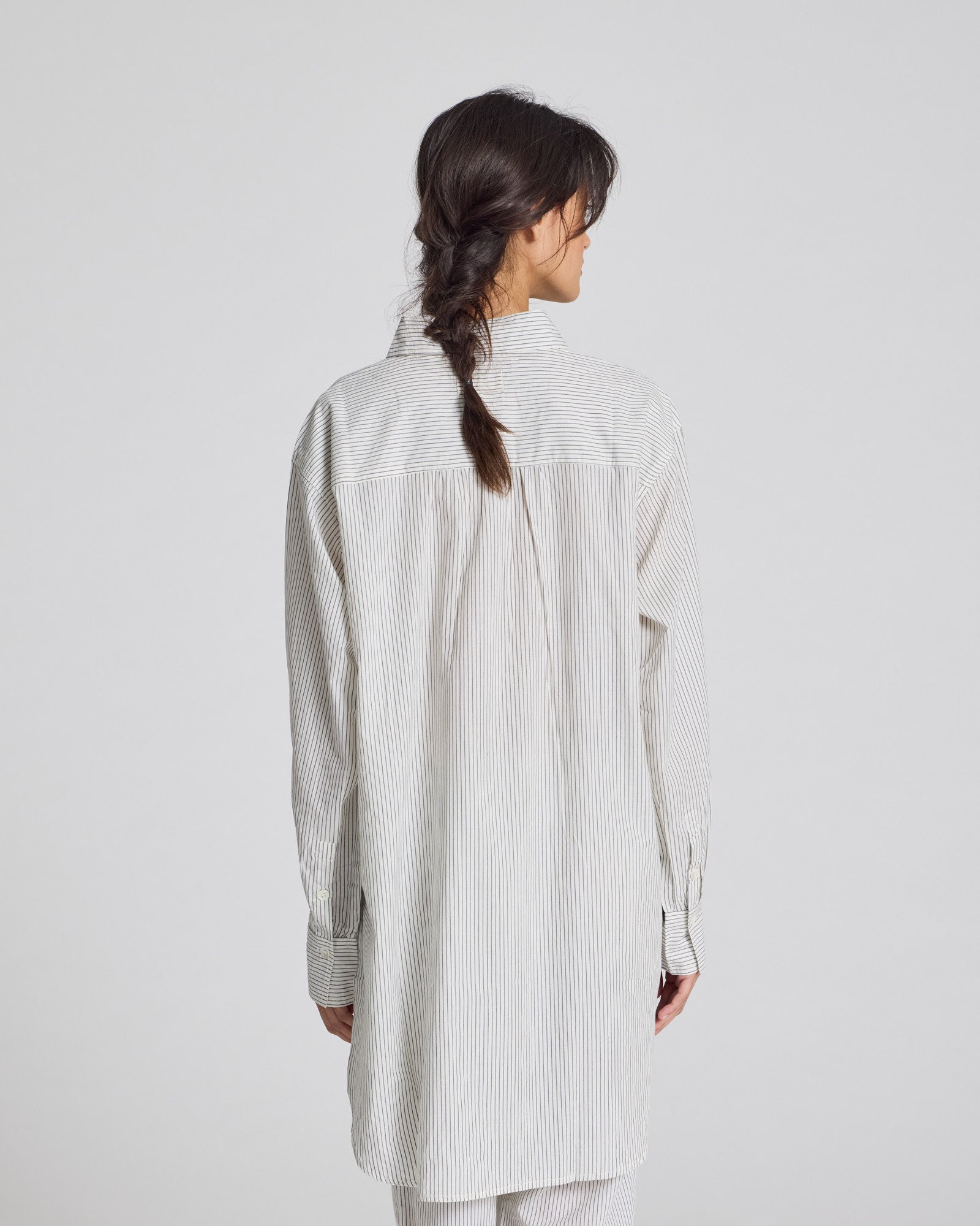 GAI+LISVA Rosa Shirt Cotton Poplin Shirts & Blouses 470 Denim Blue Stripe