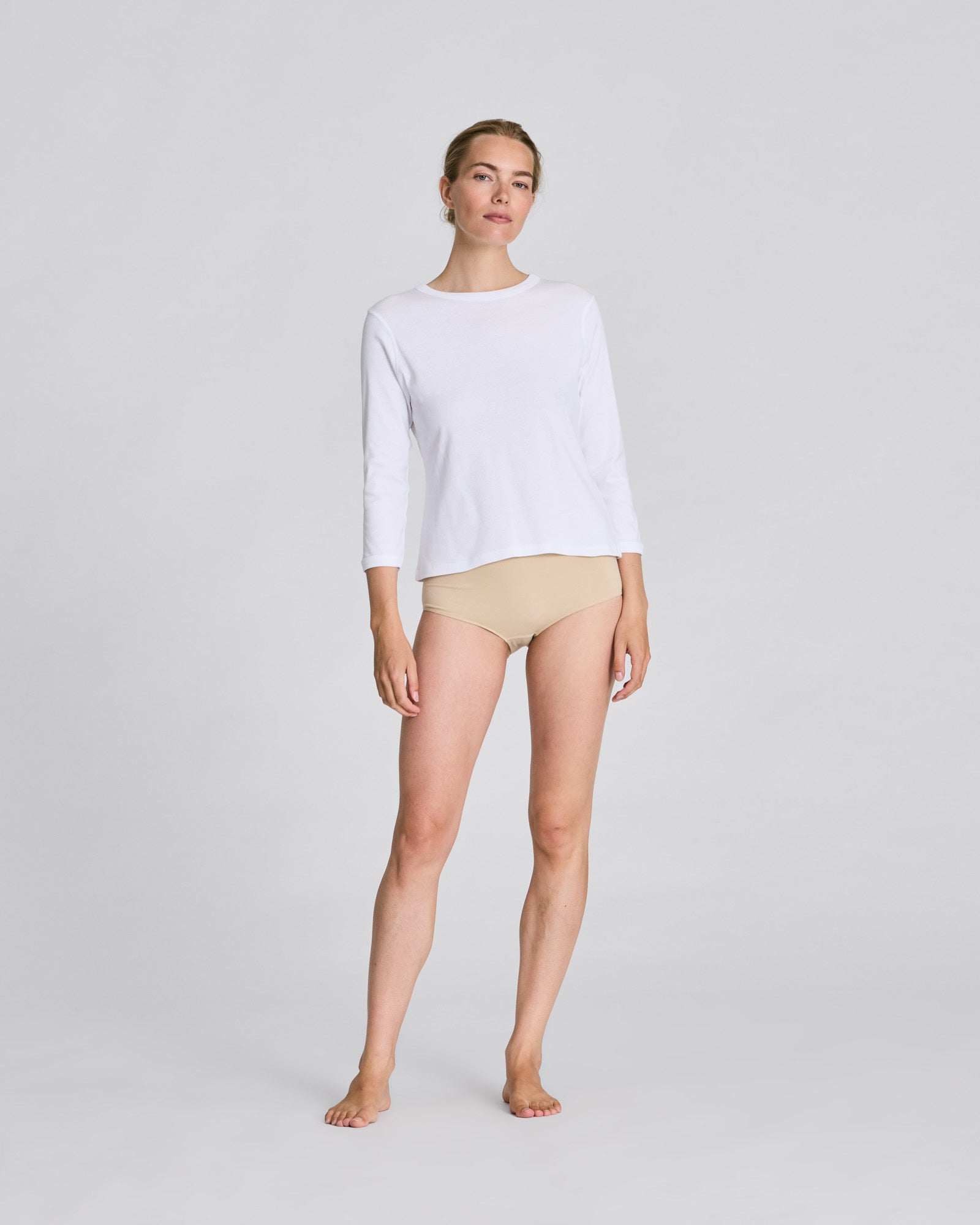 GAI+LISVA Sascha 3/4 Sleeve Cotton Top Tops & T-shirts 100 White