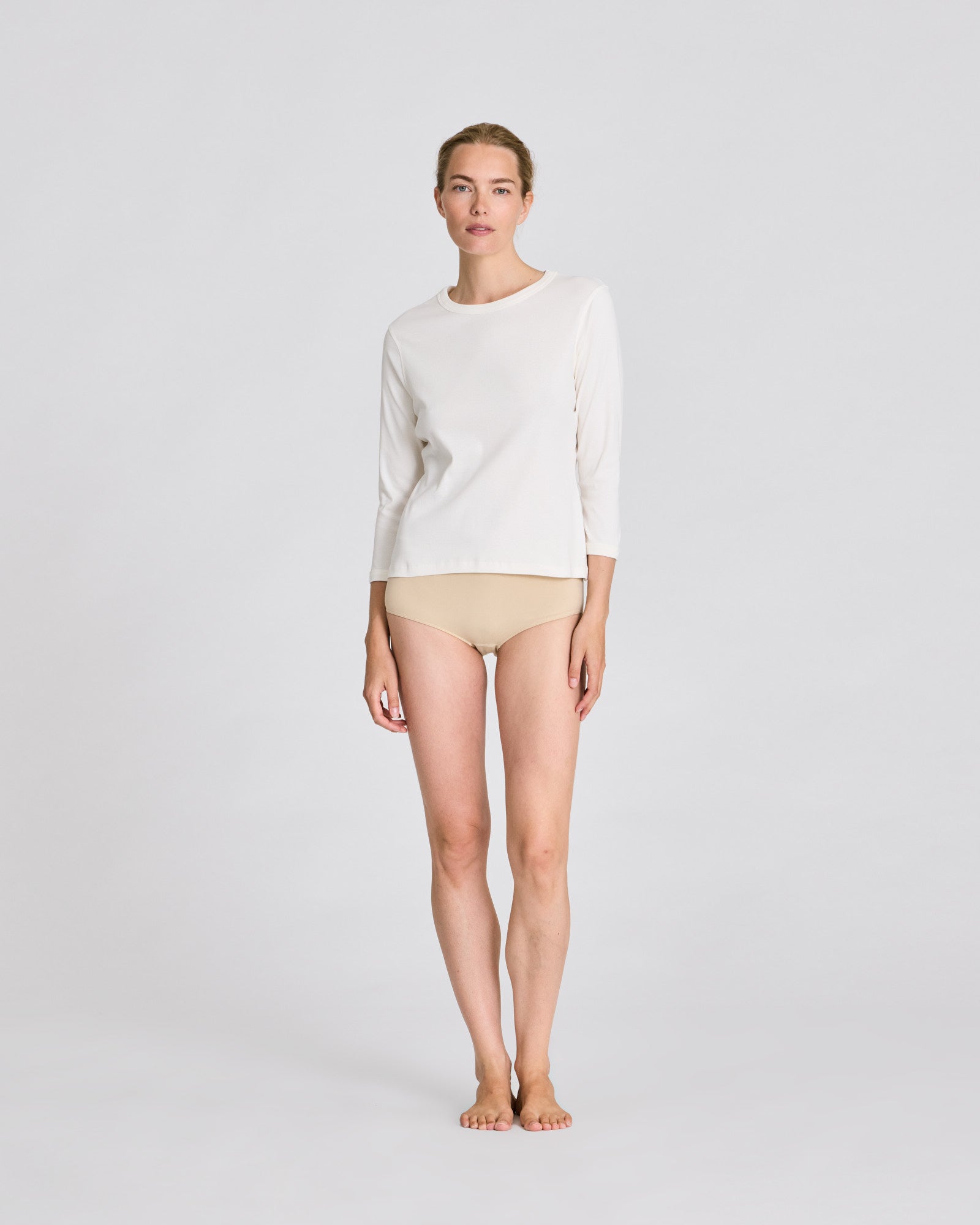 GAI+LISVA Sascha 3/4 Sleeve Cotton Top Tops & T-shirts 762 Egret