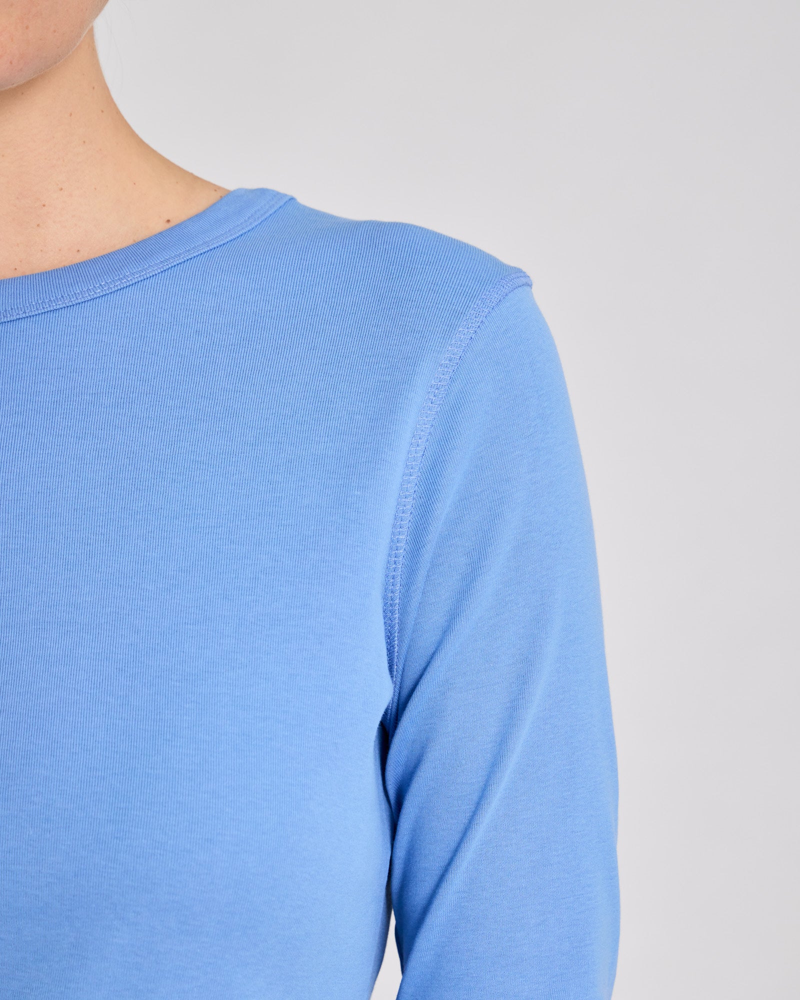 GAI+LISVA Sascha 3/4 Sleeve Cotton Top Tops & T-shirts 790 Azurine Blue