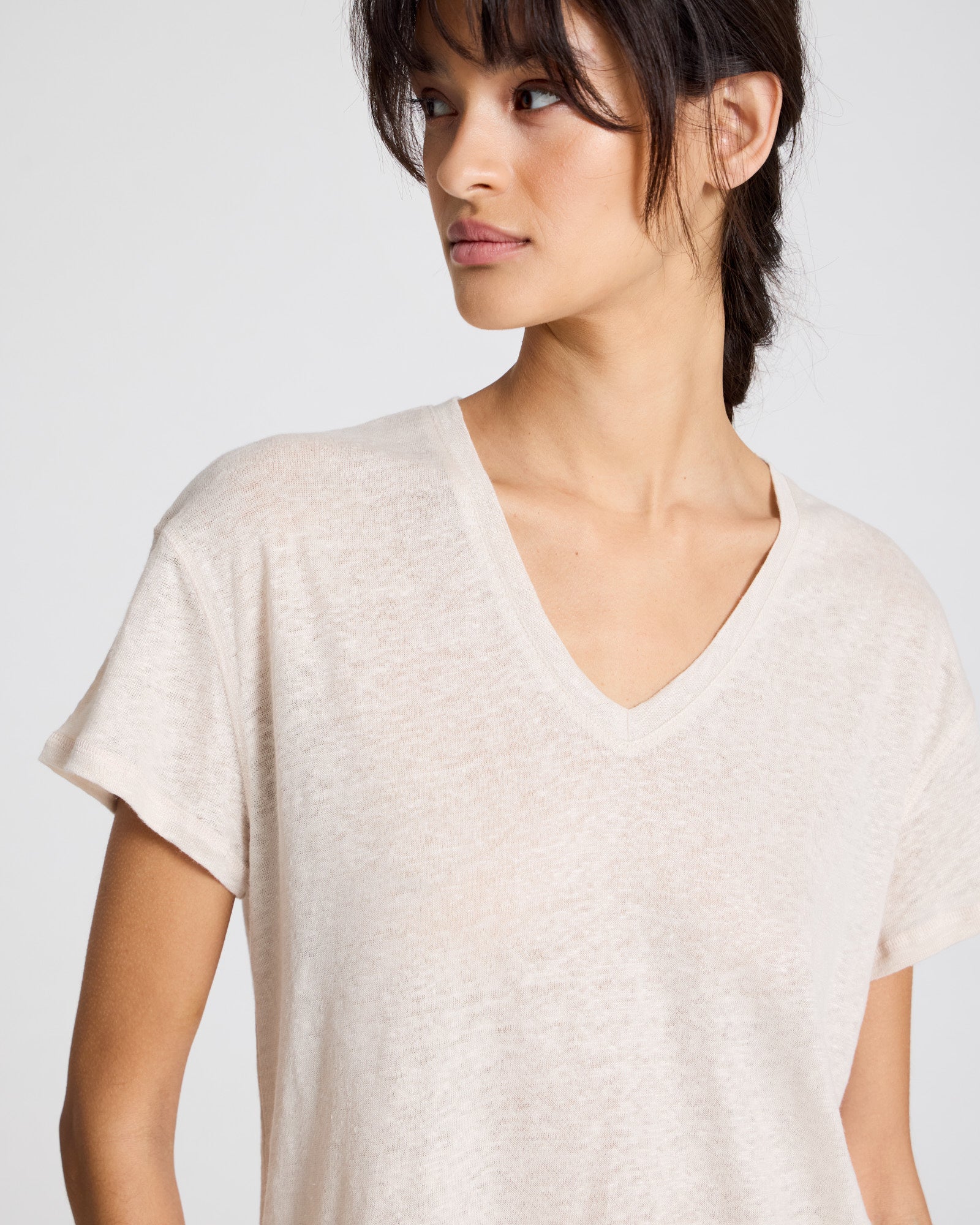 GAI+LISVA Simone Linen Tee Shirt Tops & T-shirts 139 Ancient Grey