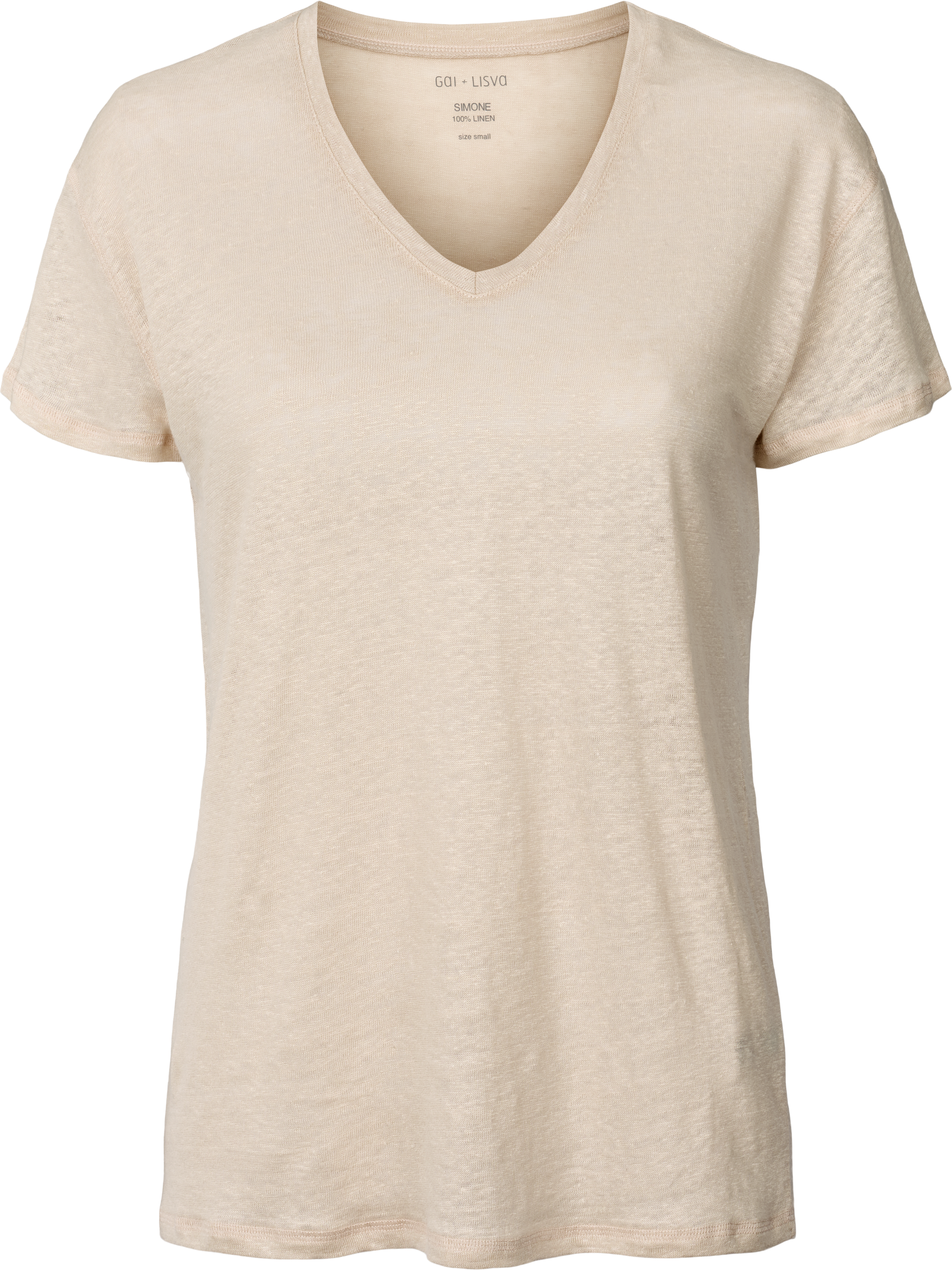 GAI+LISVA Simone Linen Tee Shirt Tops & T-shirts 139 Ancient Grey